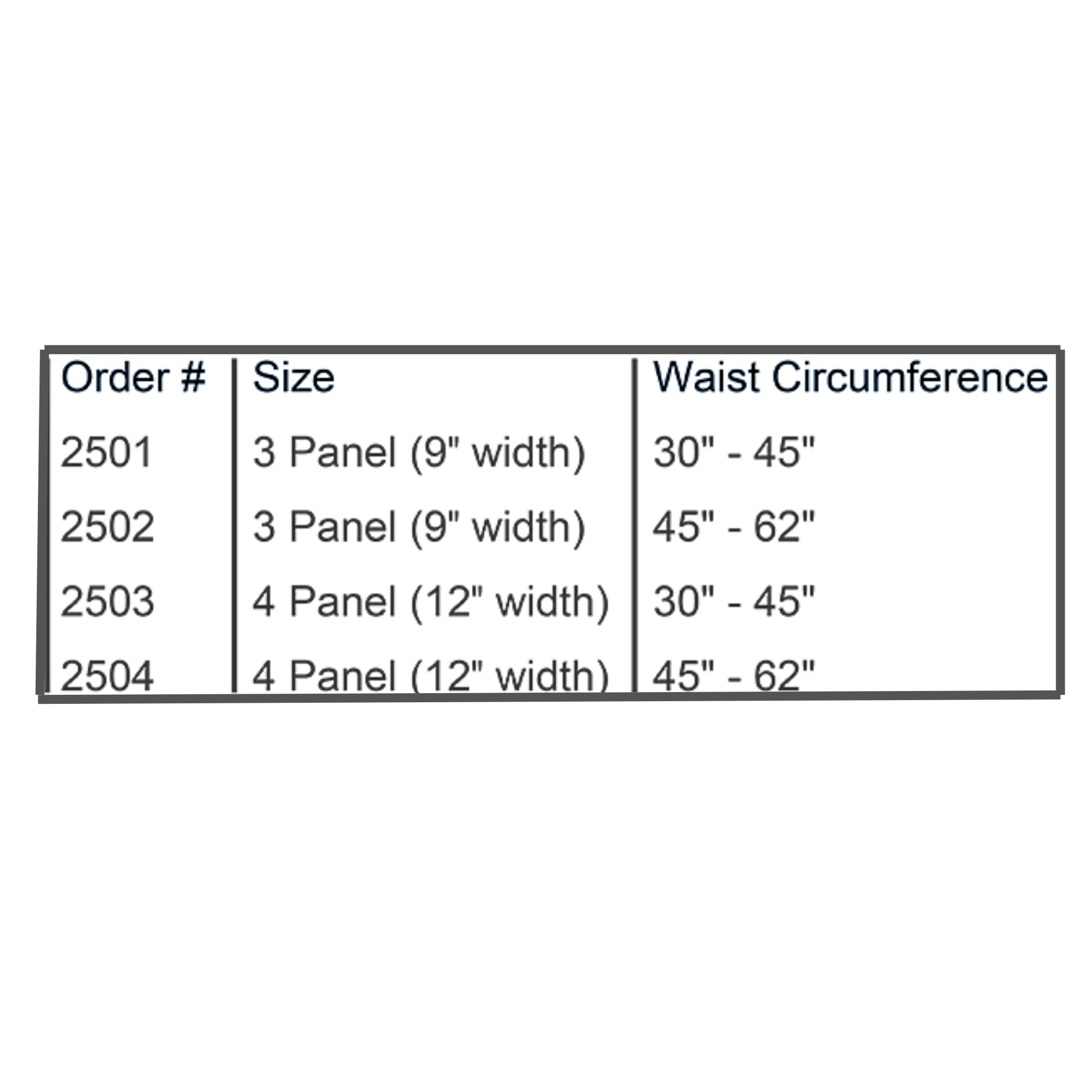 Advanced Orthopaedics, Abdominal Binder, 3-Panel Adjustable Support, Large/Extra Large, 45" - 62" Waist