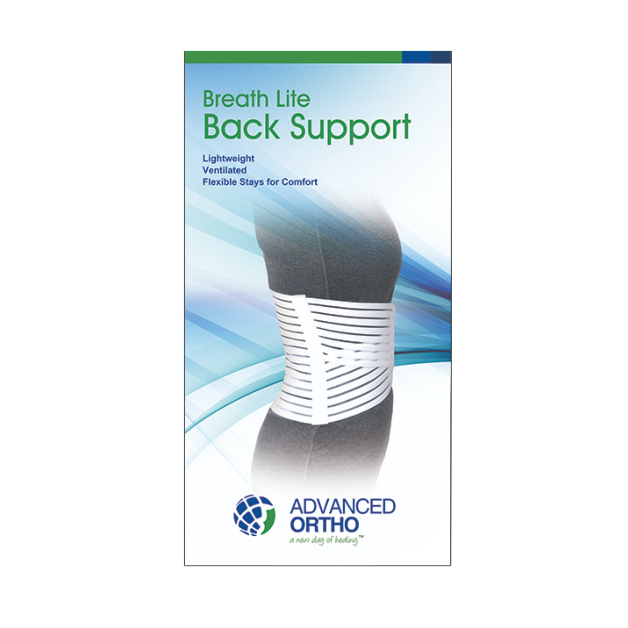 Advanced Orthopaedics, Breathe Lite Back Support, White, Medium, Lightweight & Adjustable for Comfort