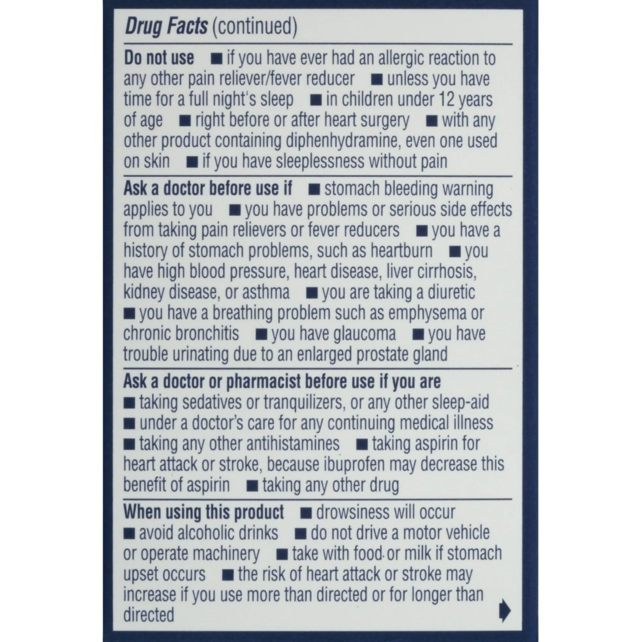 Advil PM, coated caplets, 20 count - Pharmaful
