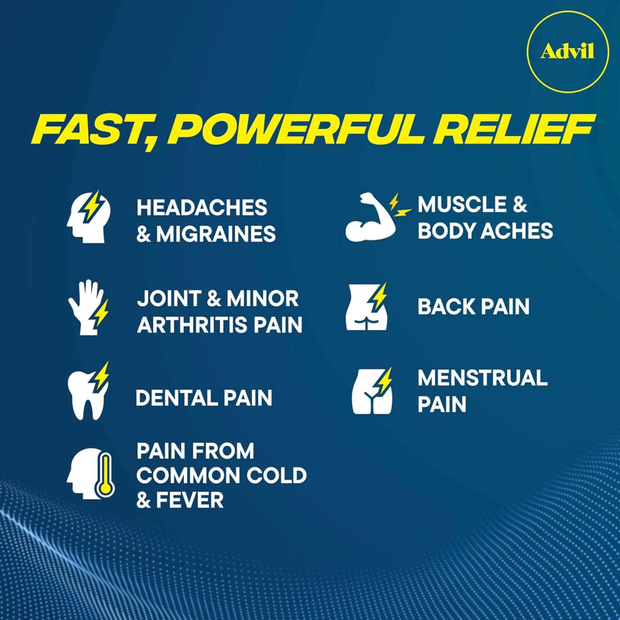 Advil, Pain Reliever and Fever Reducer, Ibuprofen 200 mg Tablets for Muscle and Joint Discomfort Relief, 100 Count