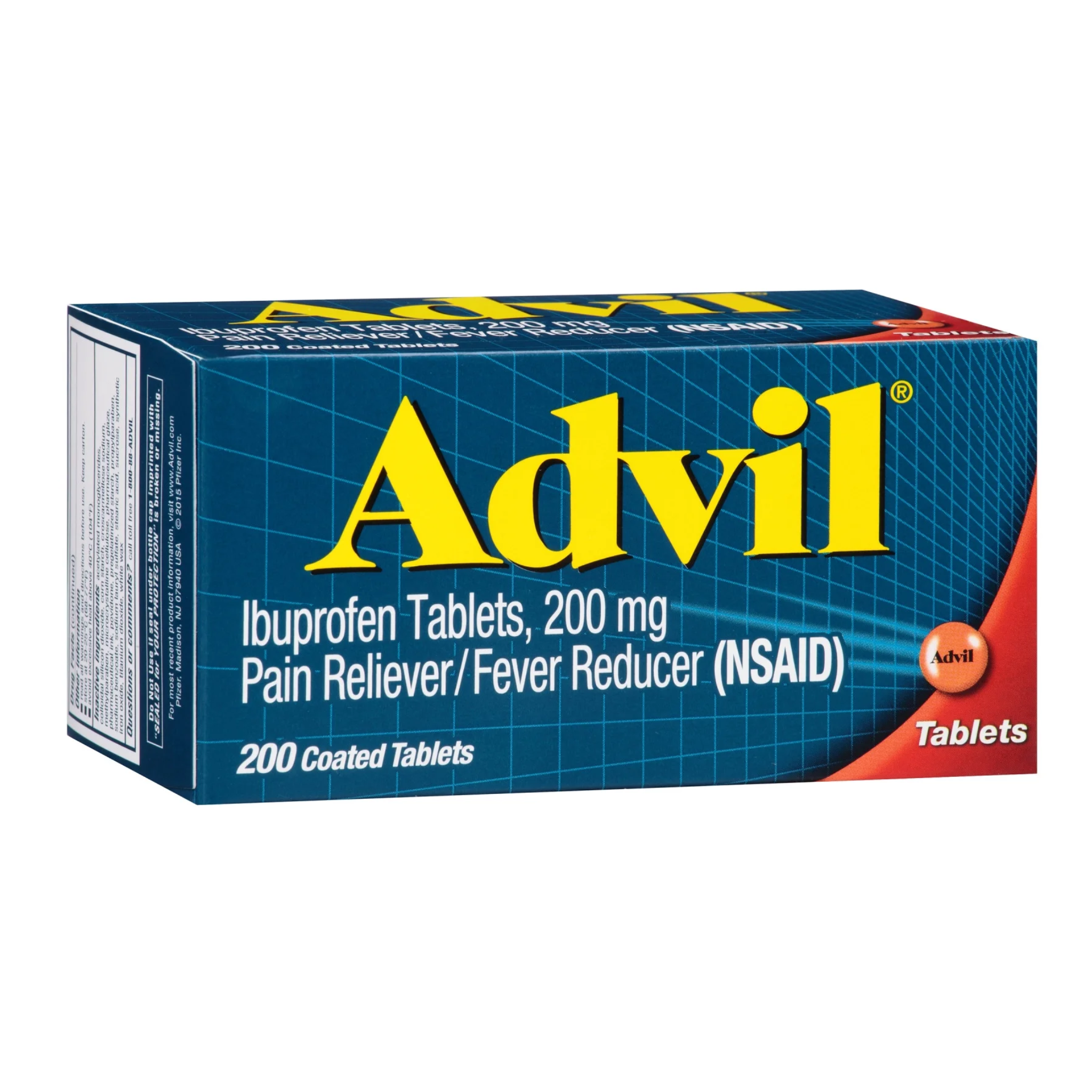 Advil, Pain Relievers and Fever Reducer, Fast-Acting Ibuprofen Tablets, Coated for Easy Swallowing, 200 Count