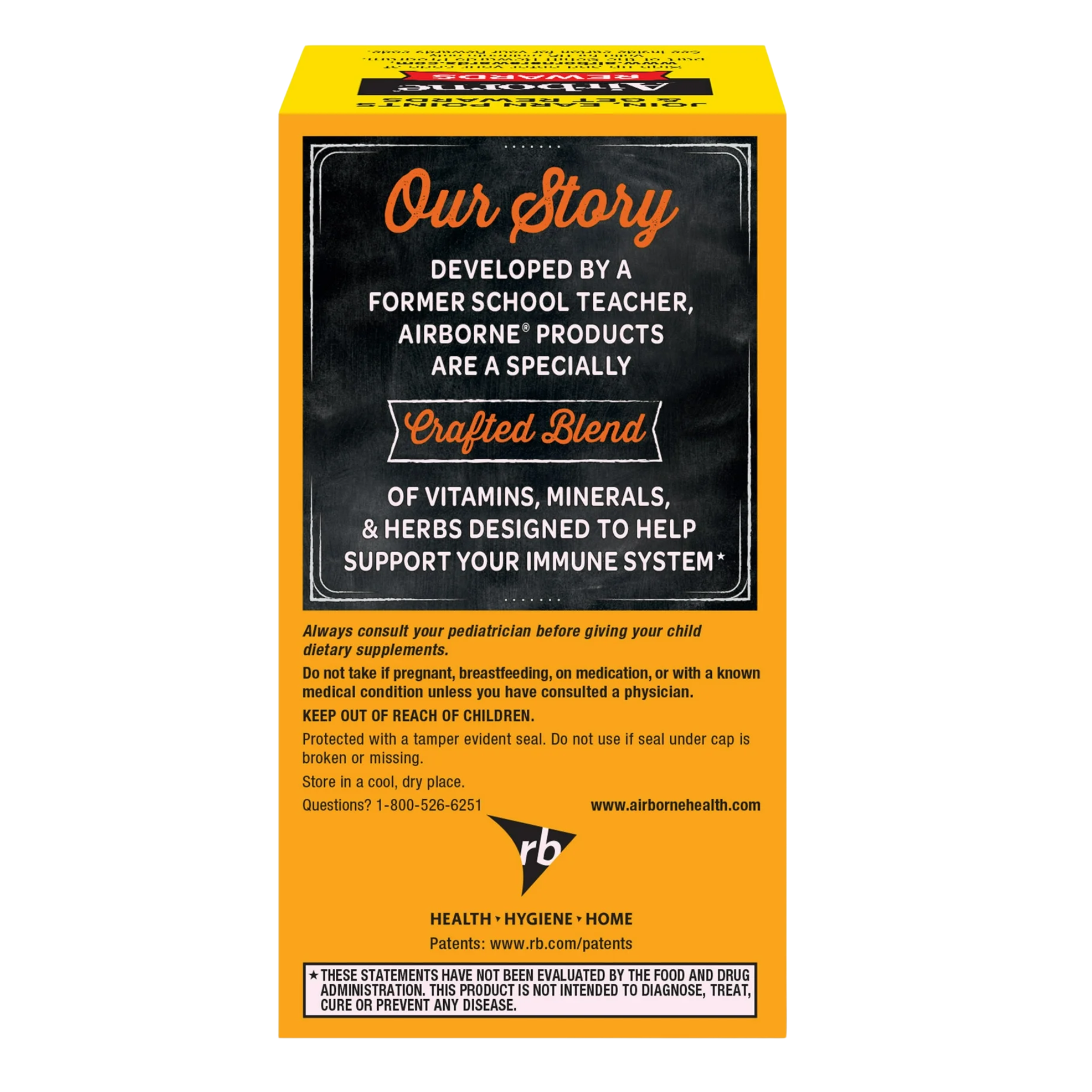 Airborne, 1000mg Vitamin C Chewable Tablets, Immune Support Multivitamin Supplement, Citrus Flavor, 64 Ct