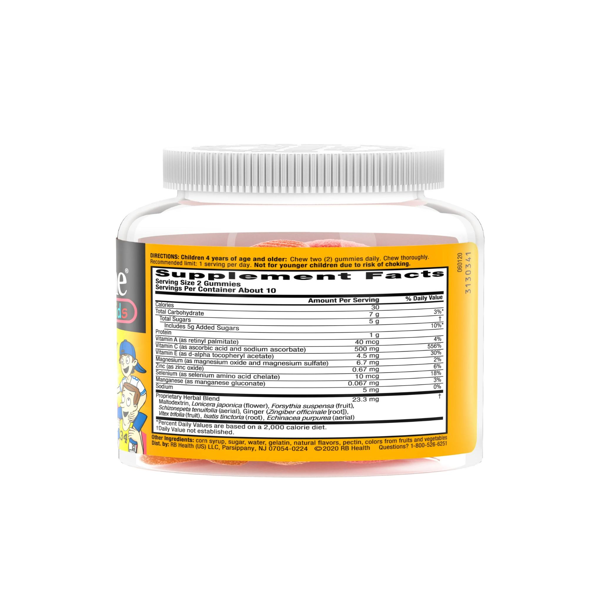 Airborne Kids, 500mg Vitamin C Gummies, Immune Support Multivitamin Supplement, Assorted Fruit Flavor, 21 Ct