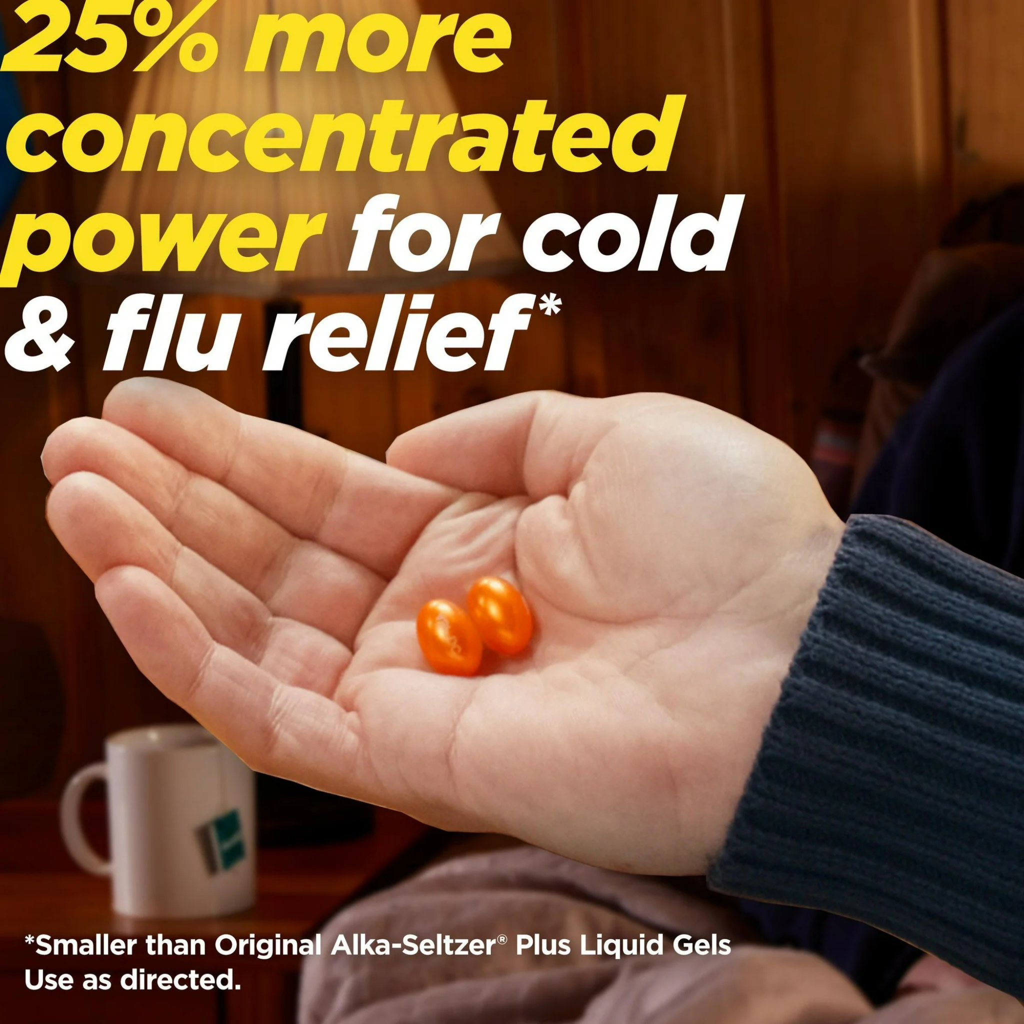 Alka-Seltzer Plus Powermax Cold & Flu Medicine, Day, Liquid Gels, 24 Count