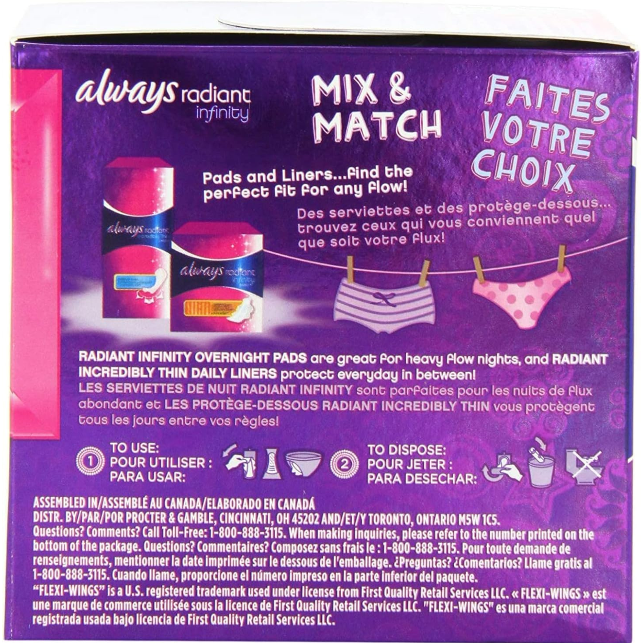Always Totally Teen Always Radiant Infinity Pads, 14 Count - Pharmaful