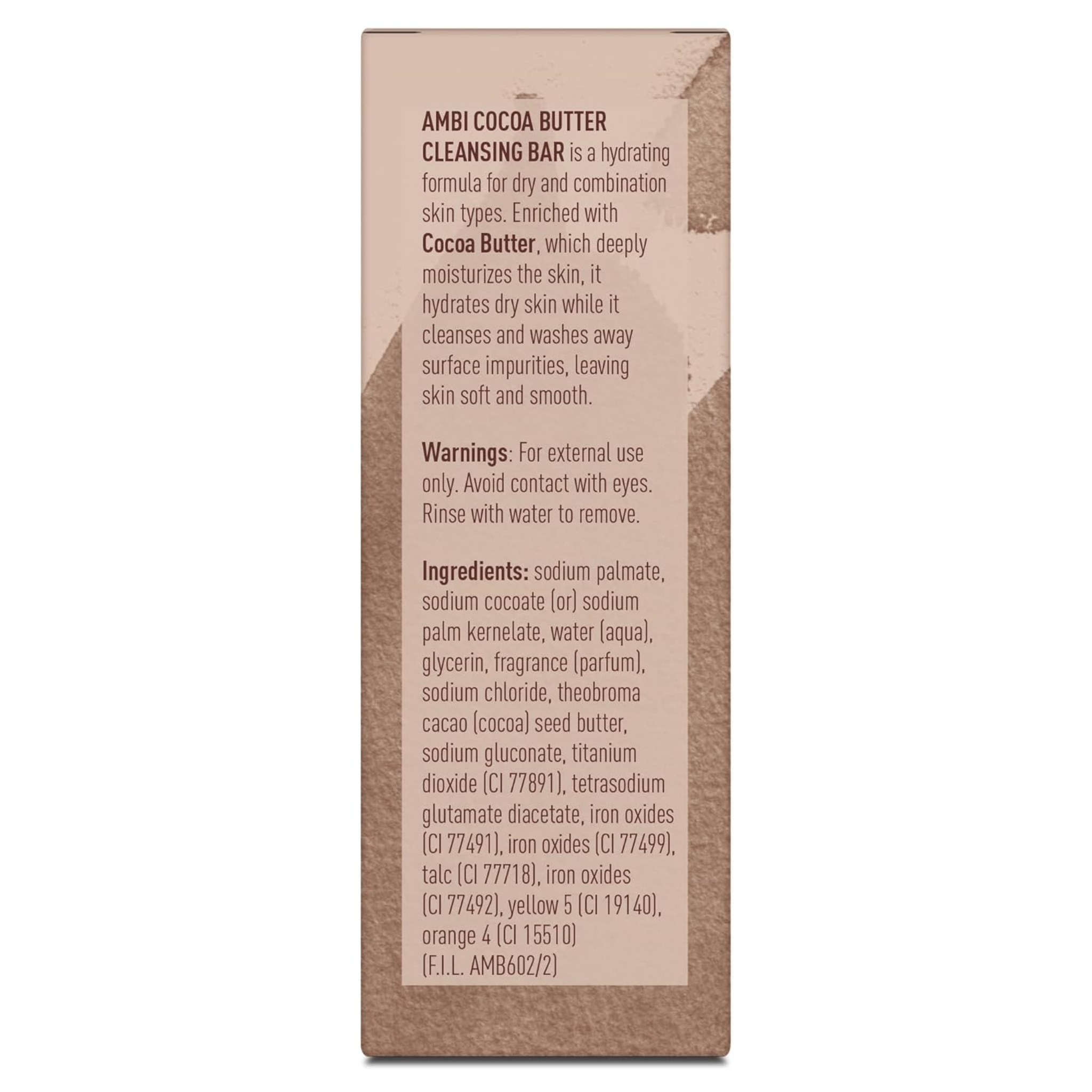 Ambi, Cocoa Butter Cleansing Bar, Nourishing Formula for Soft and Smooth Skin, 3.5 Ounce - Pharmaful
