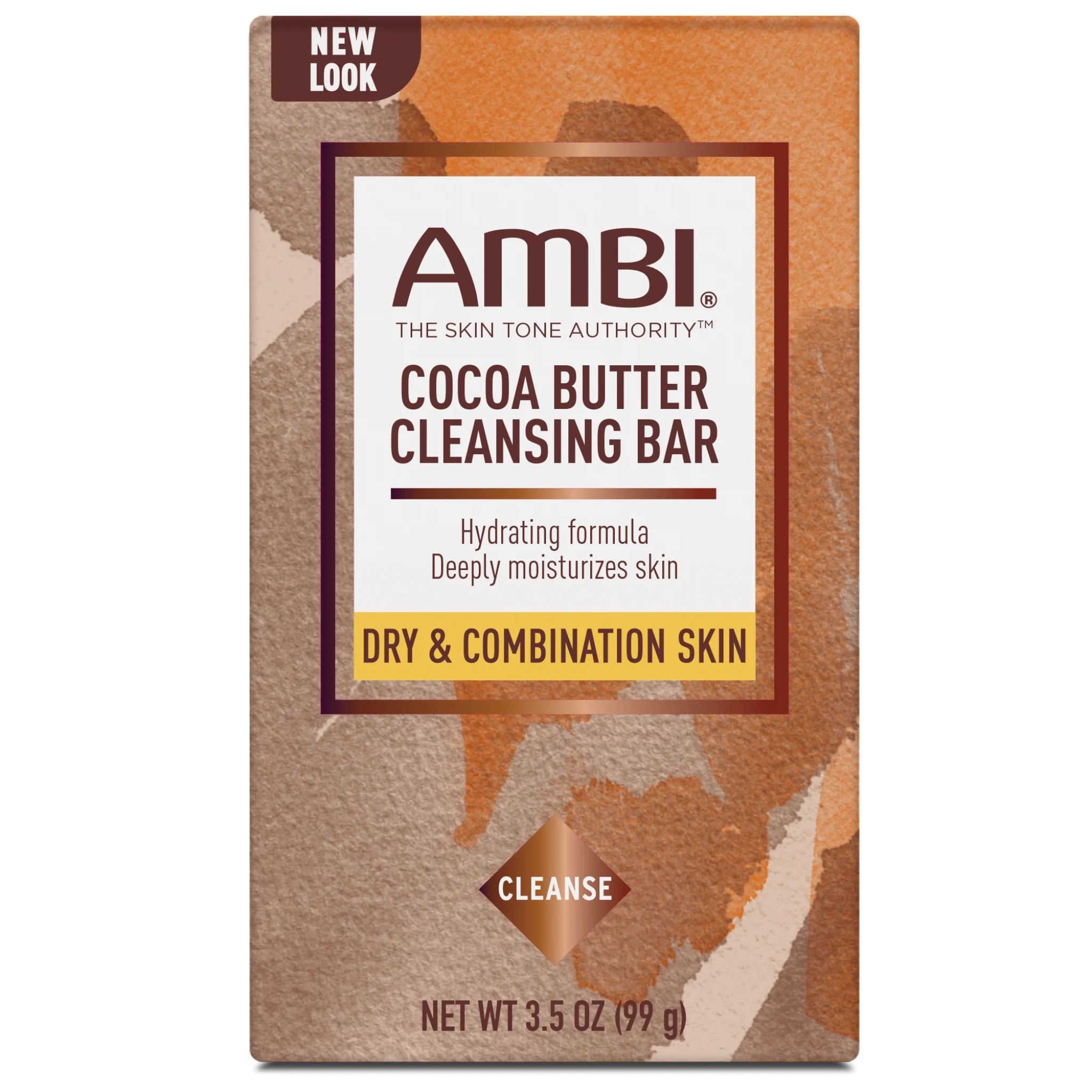 Ambi, Cocoa Butter Cleansing Bar, Nourishing Formula for Soft and Smooth Skin, 3.5 Ounce