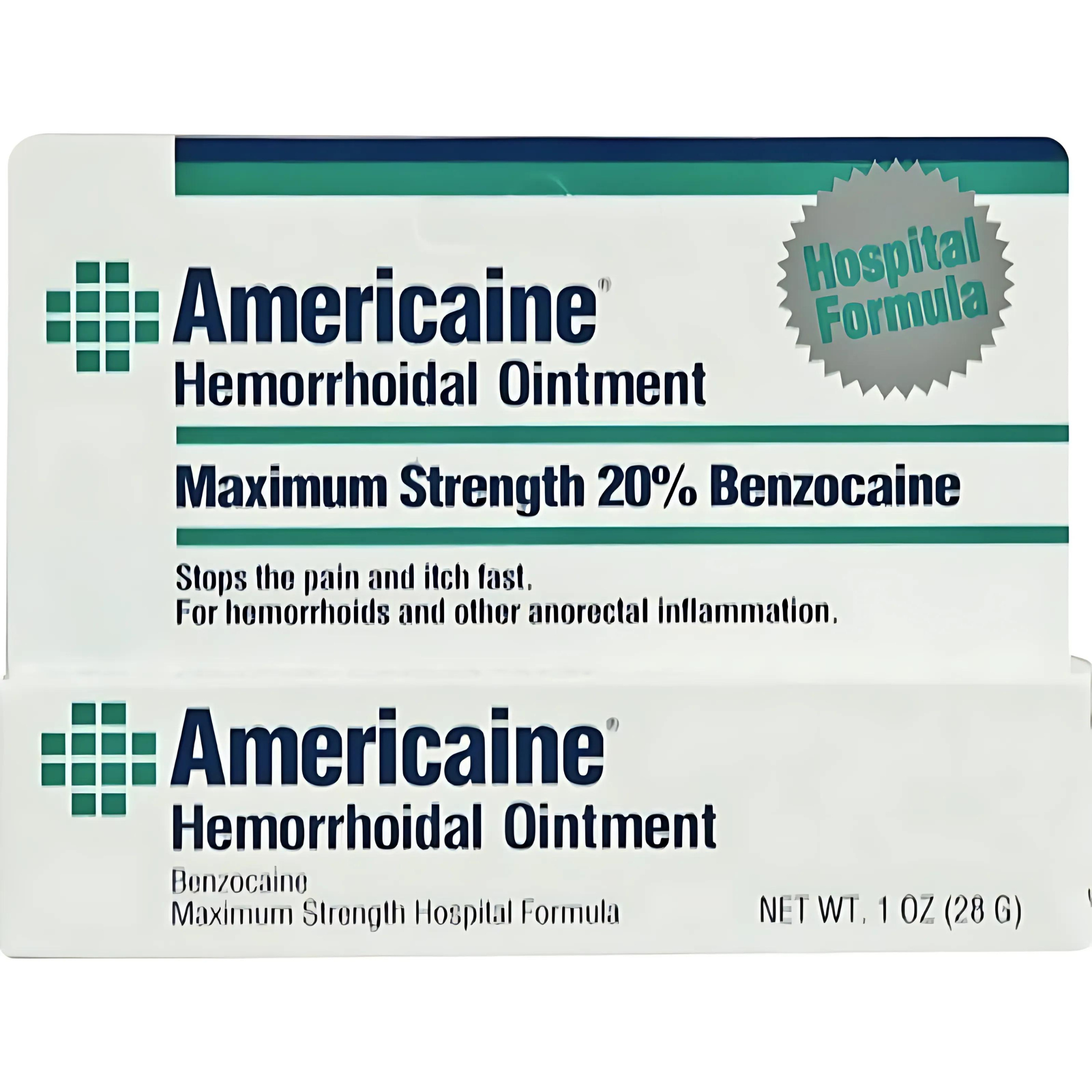 Americaine Hemmorrhoidal Ointment Cream, 1 Oz