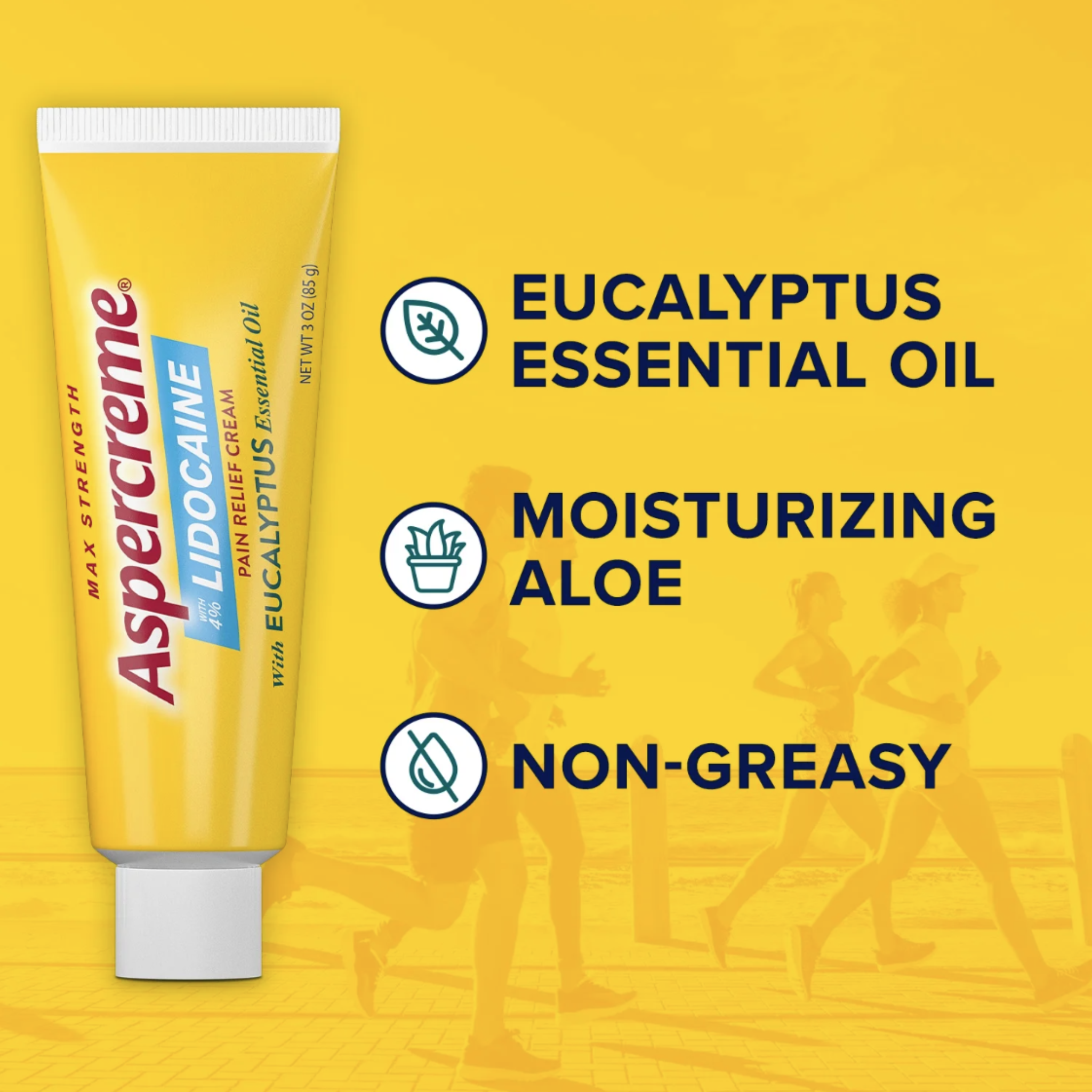 Aspercreme with 4% Lidocaine Cream, Eucalyptus, 3 oz - Pharmaful