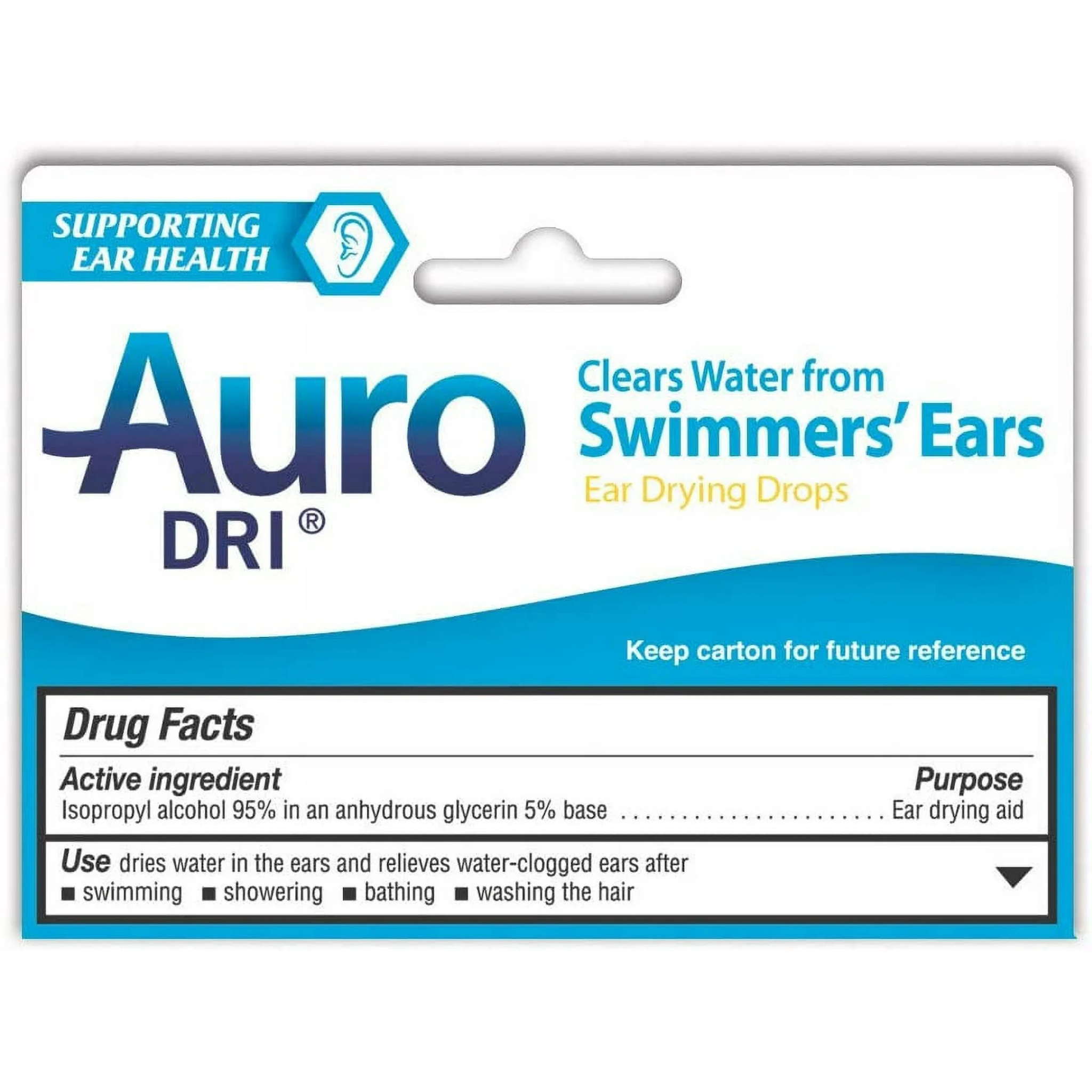 Auro Dri Ear Drying Drops For Swimmer's Ear, 1 oz