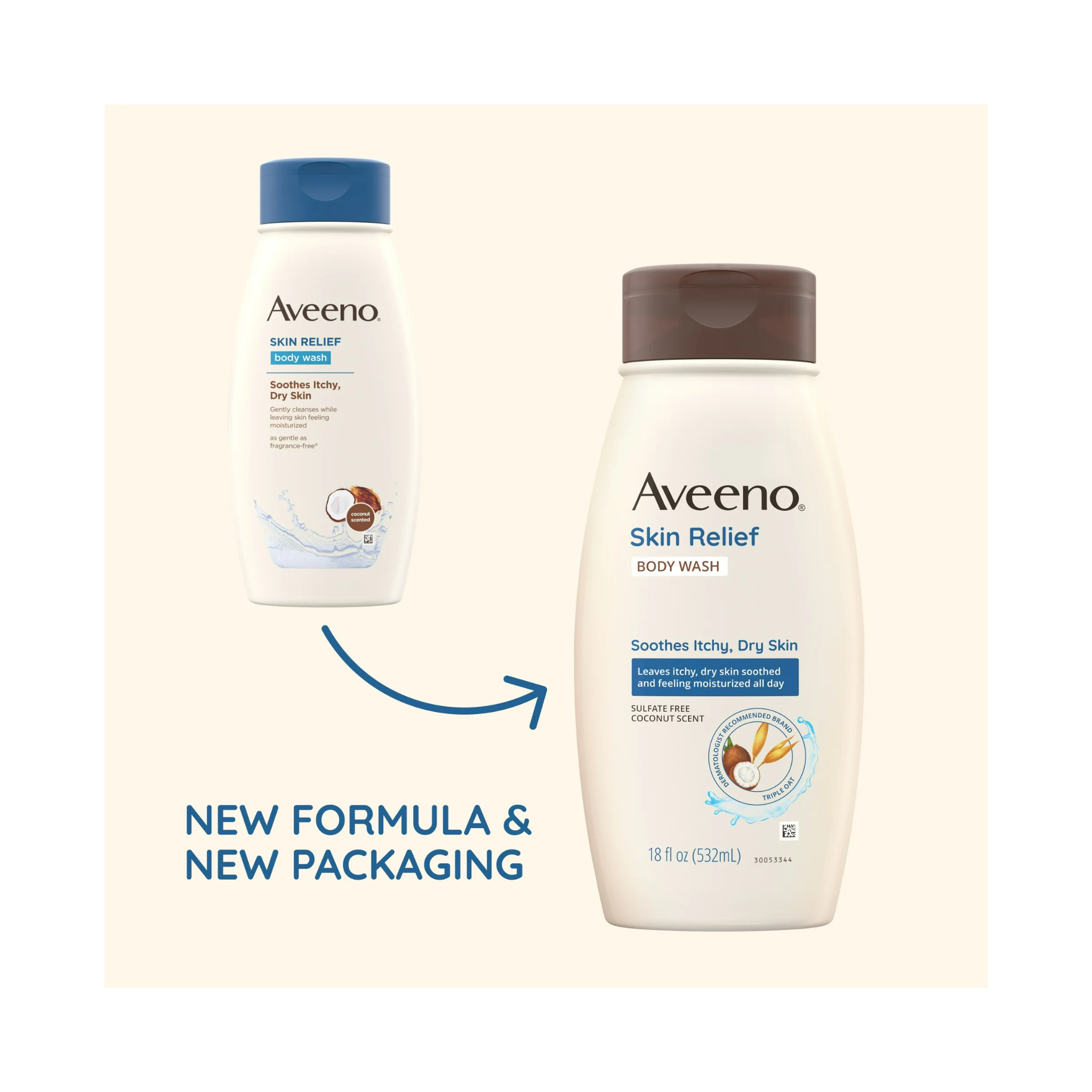 Aveeno Skin Relief Oat Body Wash with Coconut Scent, 12 fl. oz - Pharmaful