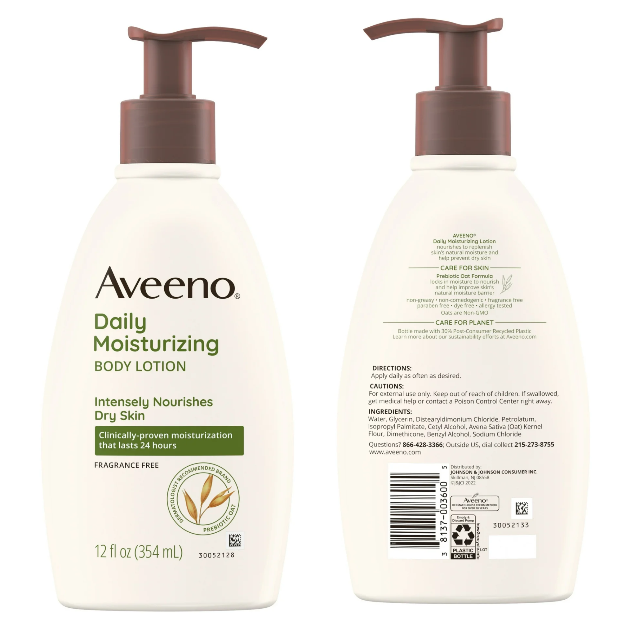 Aveeno®, Daily Moisturizing Body Lotion with Oat for Dry Skin, 12 fl oz - Pharmaful