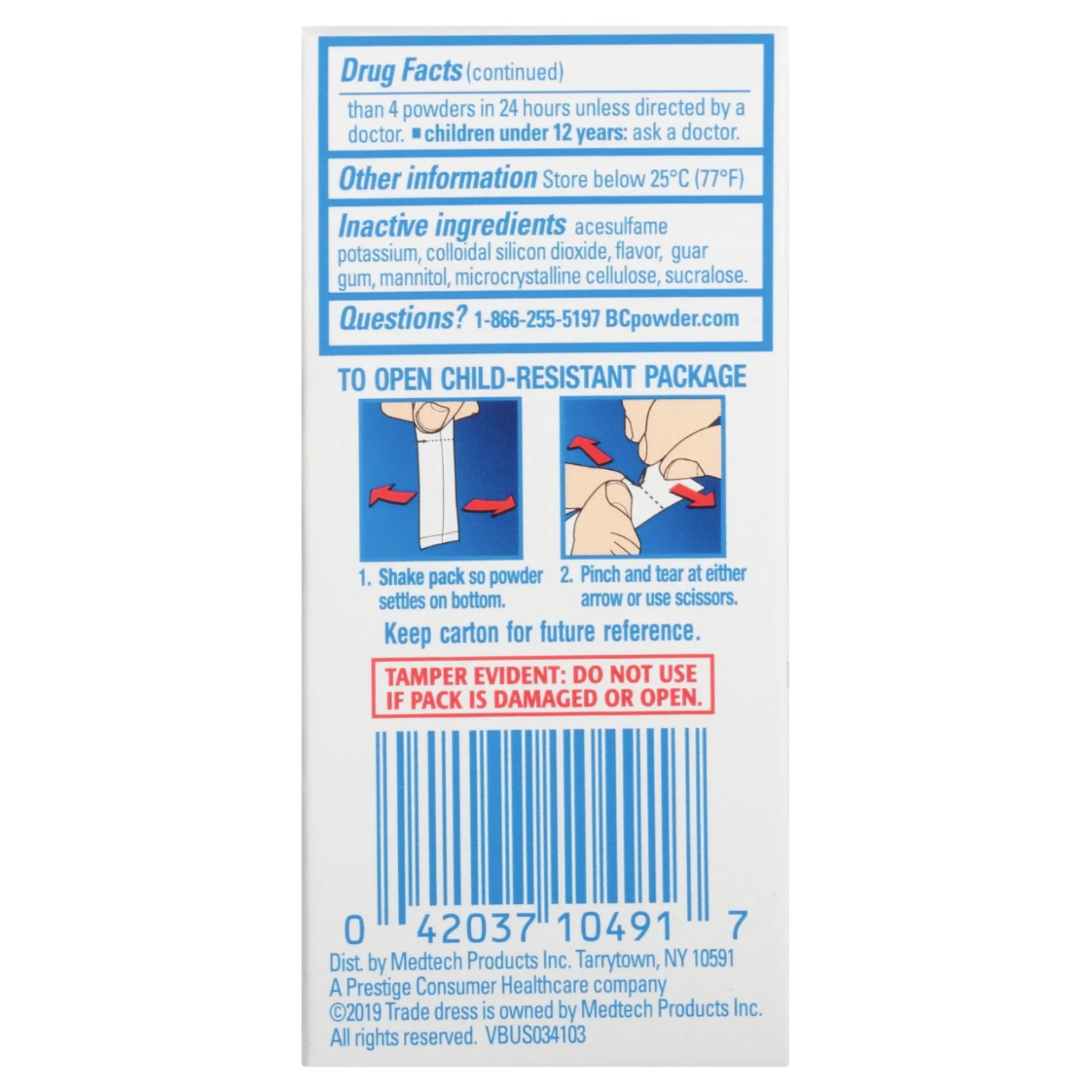 BC Powder Pain Reliever, Cherry Flavor Aspirin Dissolve Packs, Body Aches & Pains Relief, 24 Ct - Pharmaful