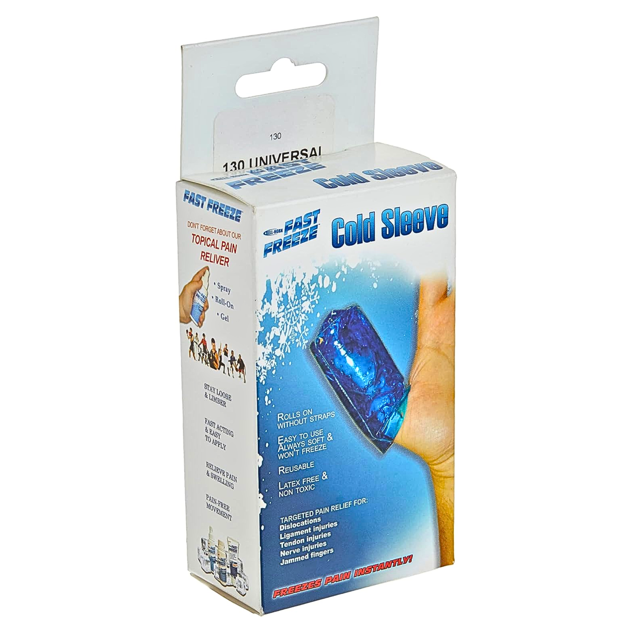 Fast Freeze, Naturally Cool Cold Therapy Finger Compression Sleeve, One Size Fits Most