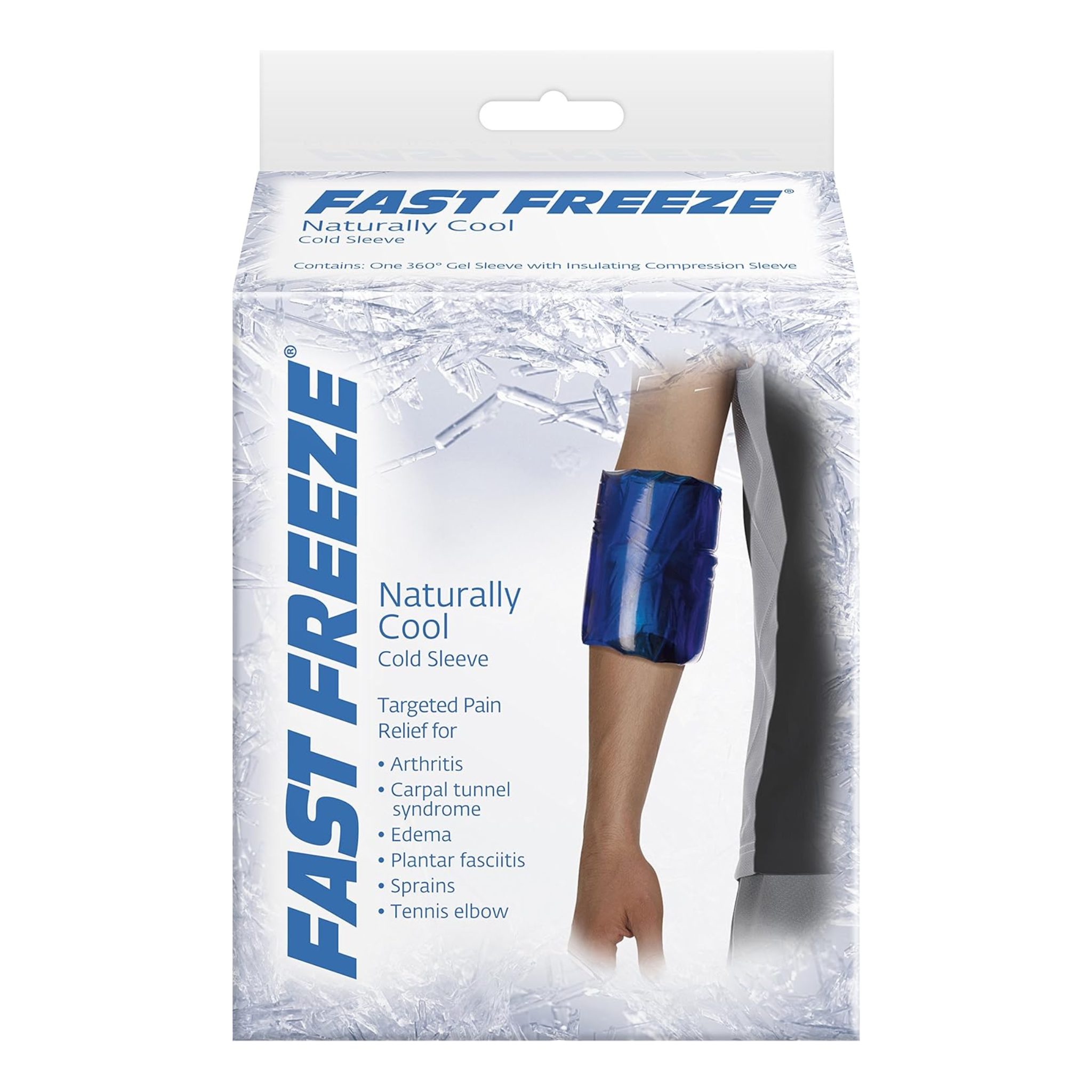 Fast Freeze, Cold Sleeve, X-Large, Reusable Compression Therapy for Pain Relief