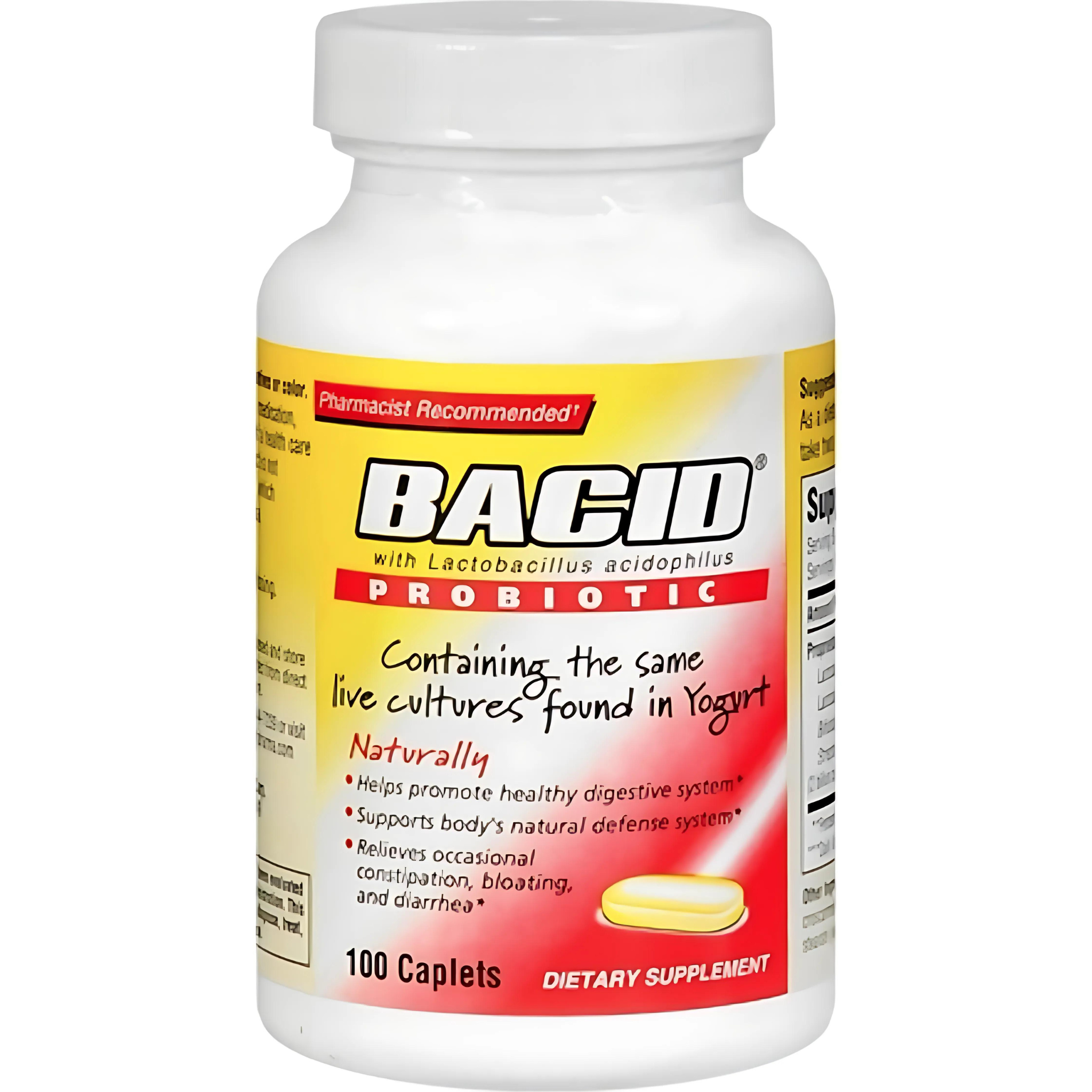 Bacid Probiotic Caplets 100 Caplets