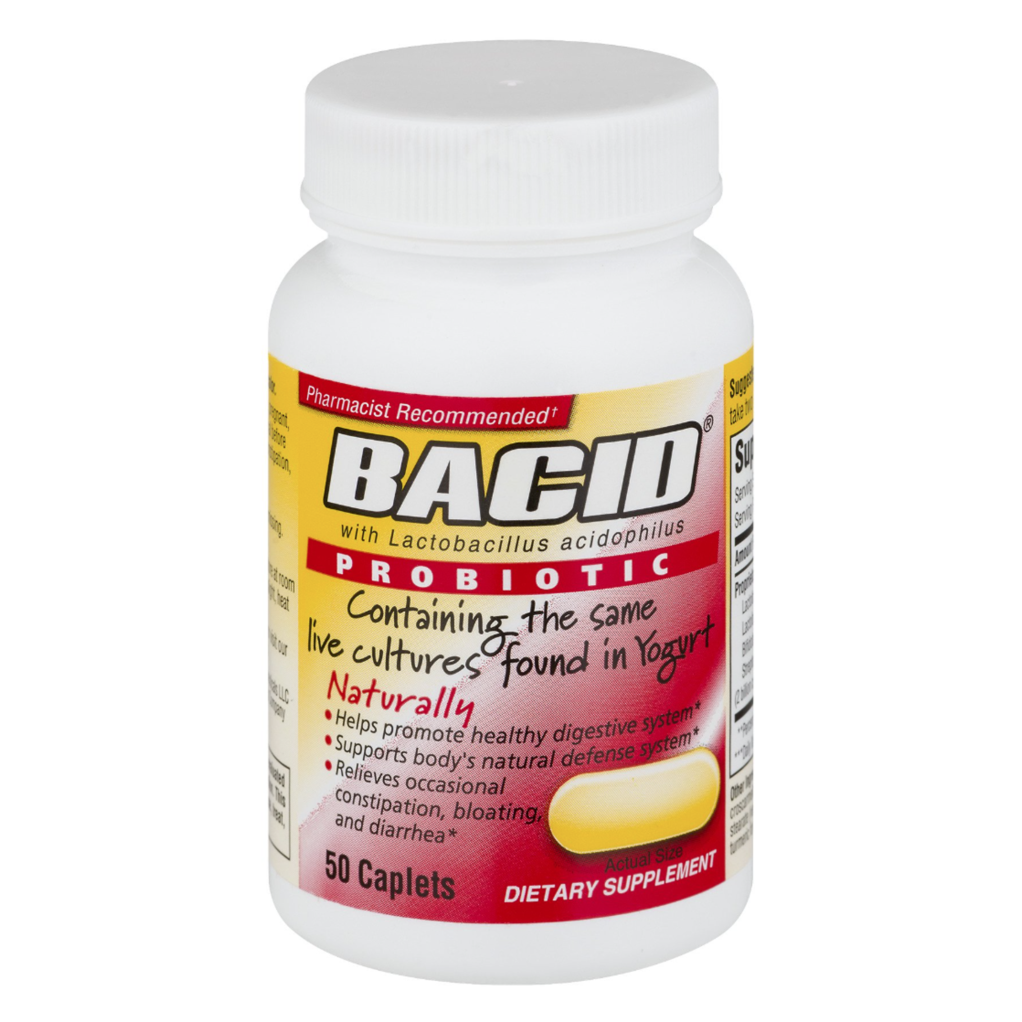 Bacid Probiotic Dietary Supplement, 50ct