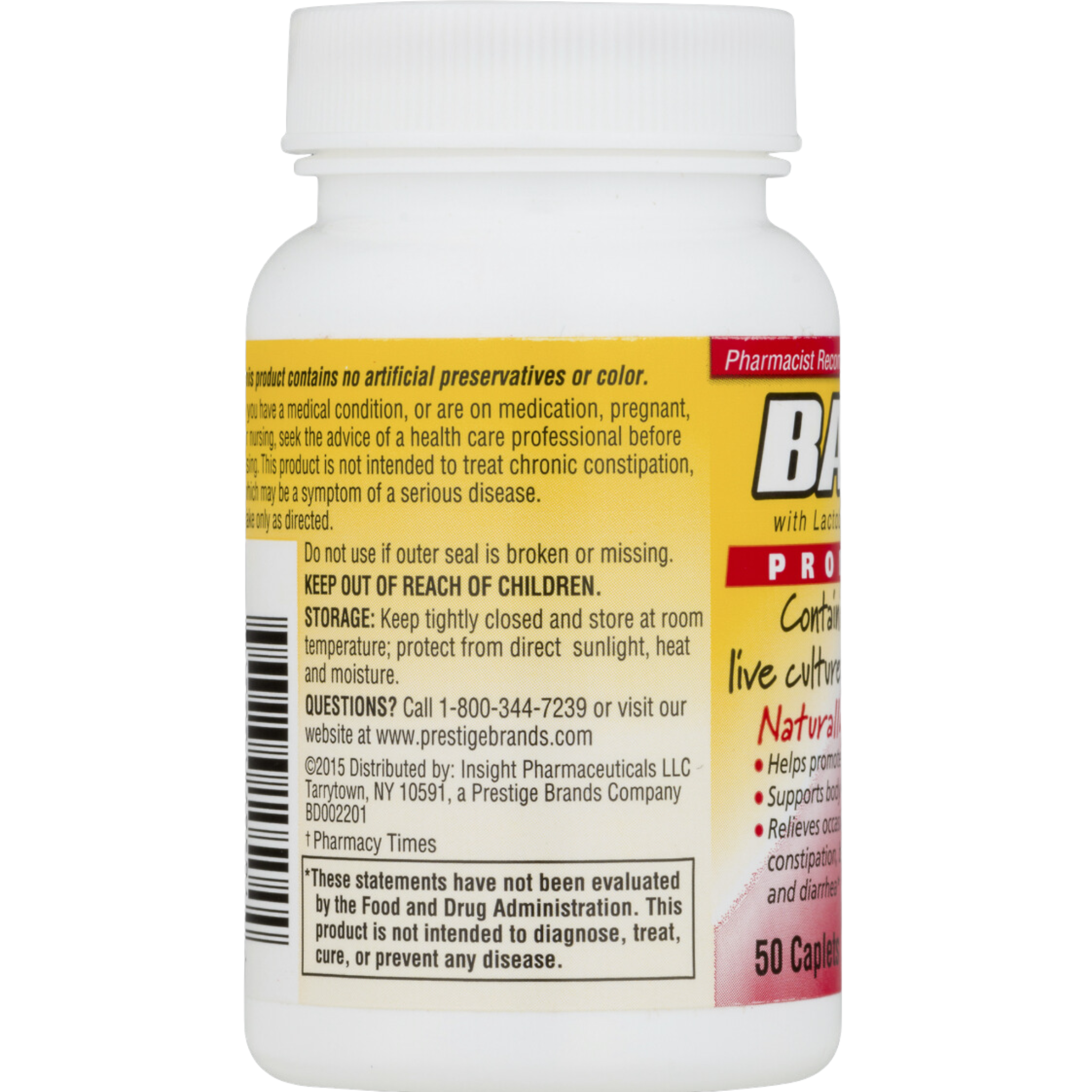 Bacid Probiotic Dietary Supplement, 50ct