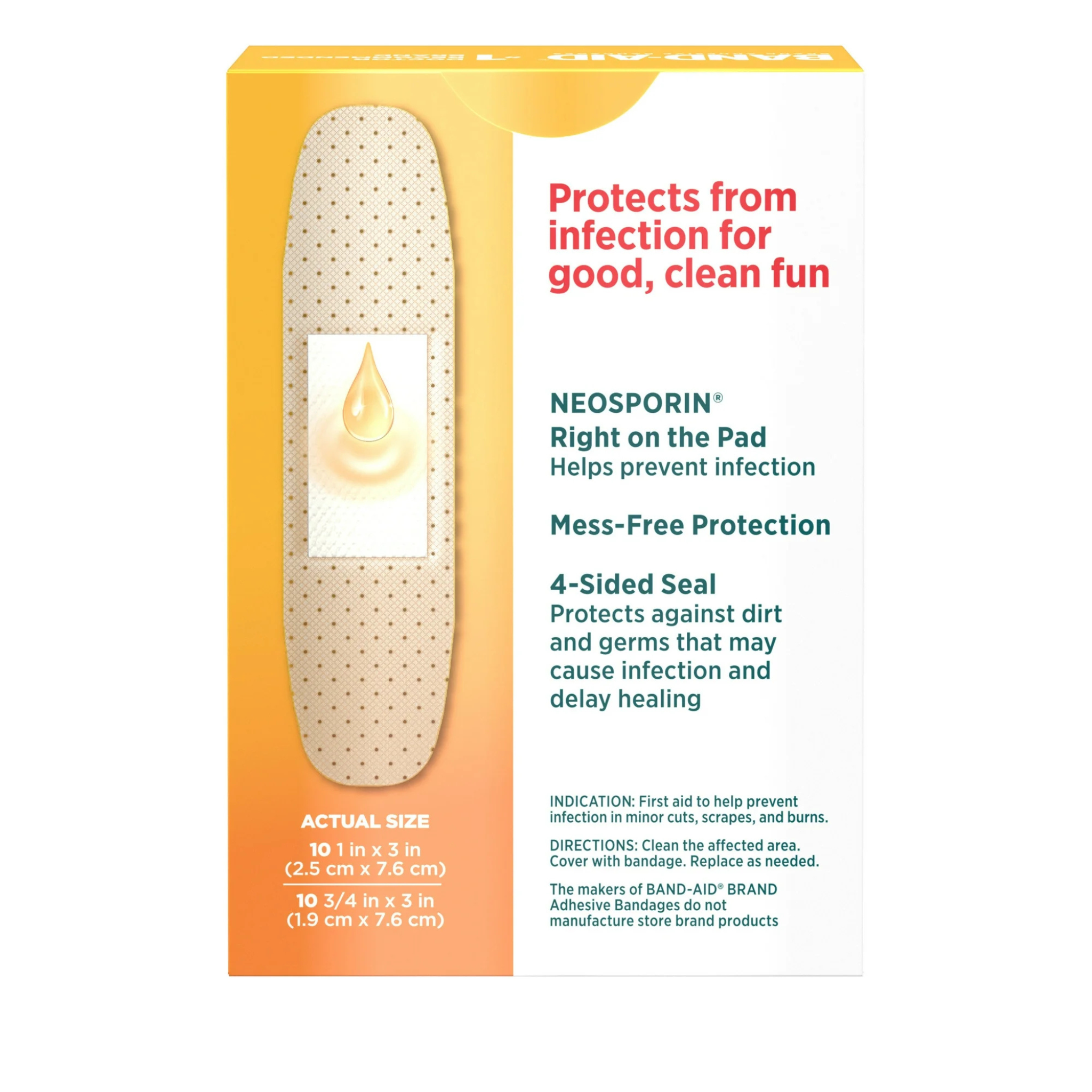 Band-Aid Plus Antibiotic Adhesive Bandages, Assorted Sizes - 20 Each