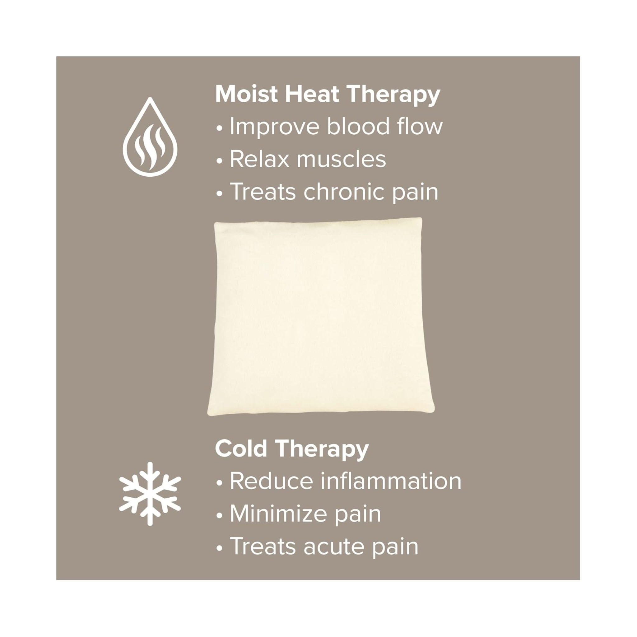 Bed Buddy, Microwaveable Heating Pad, Lavender & Chamomile Scented for Back & Neck Pain Relief, White
