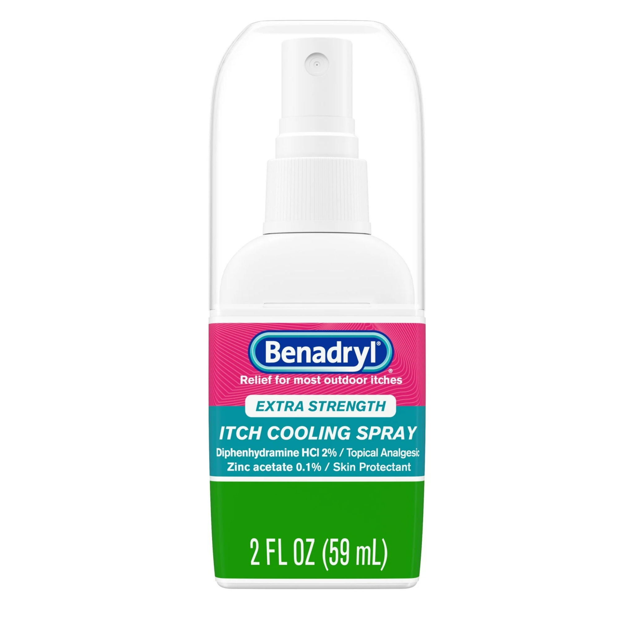 Benadryl, Extra Strength Anti-Itch Cooling Spray, Fast Acting Relief for Skin Irritation, Travel Size, 2 fl. oz