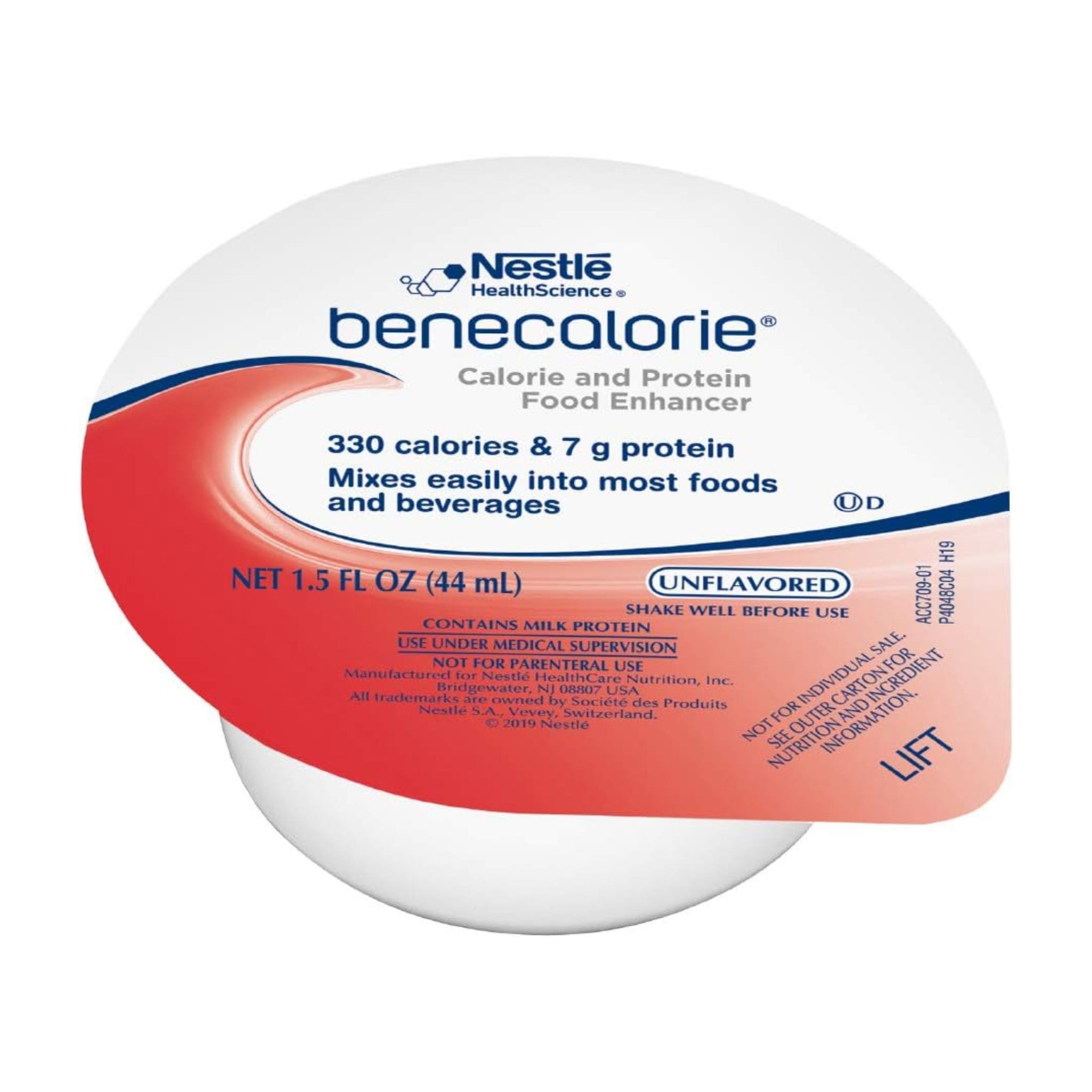 Benecalorie, Calorie and Protein Enhancer, Unflavored, 330 Calories & 7g Protein, 1.5 fl oz Cups, 24 Pack