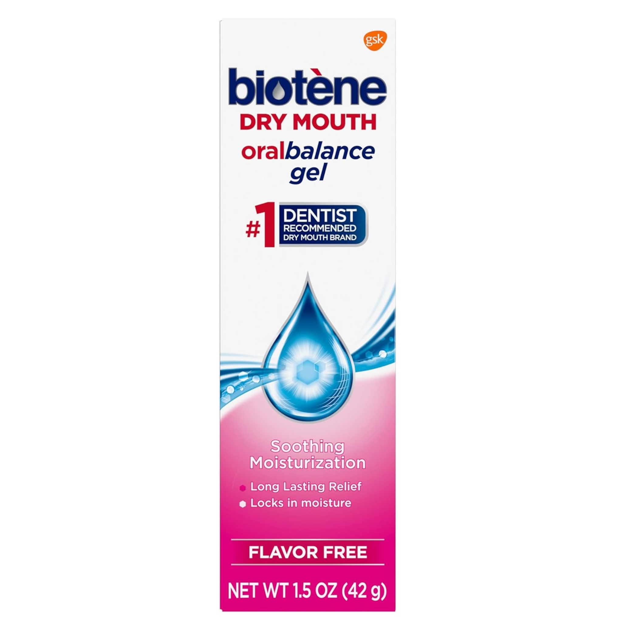 Biotene, Oral Balance Alcohol-Free Dry Mouth Moisturizing Gel, Unflavored for Adults and Children, 1.5 oz
