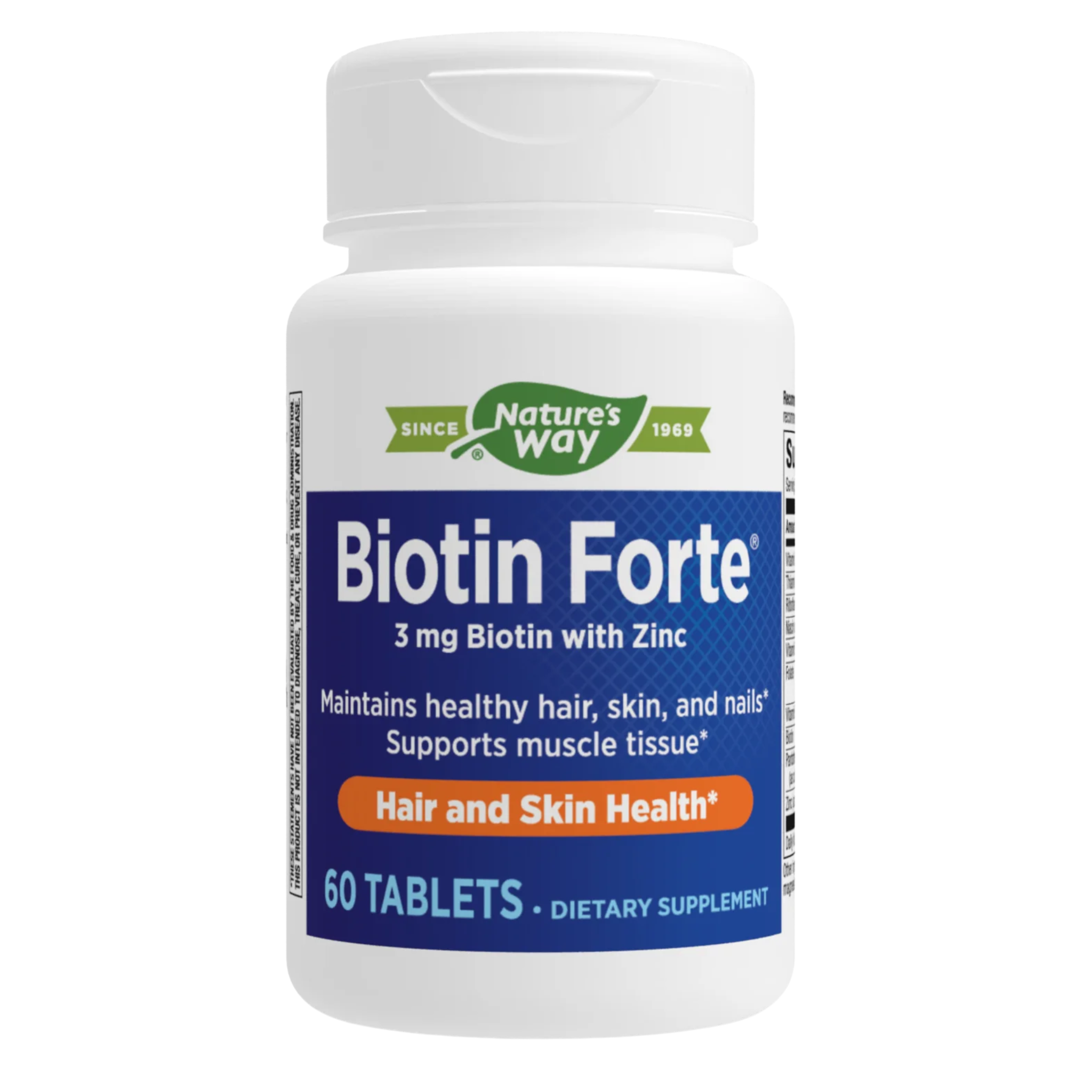 Nature's Way Biotin Forte with Zinc – 60 Tablets