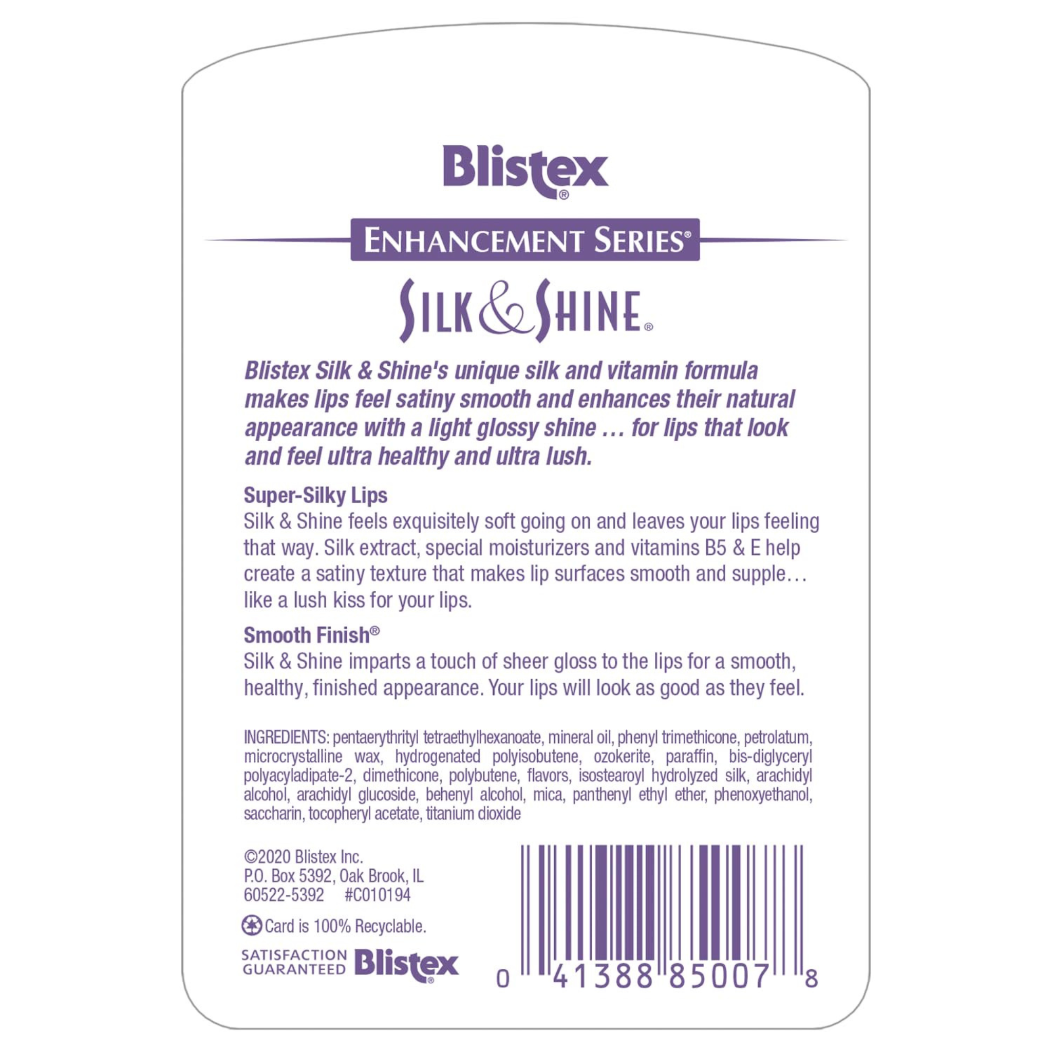 Blistex Silk & Shine Lip Balm, 0.13 Ounce Tube