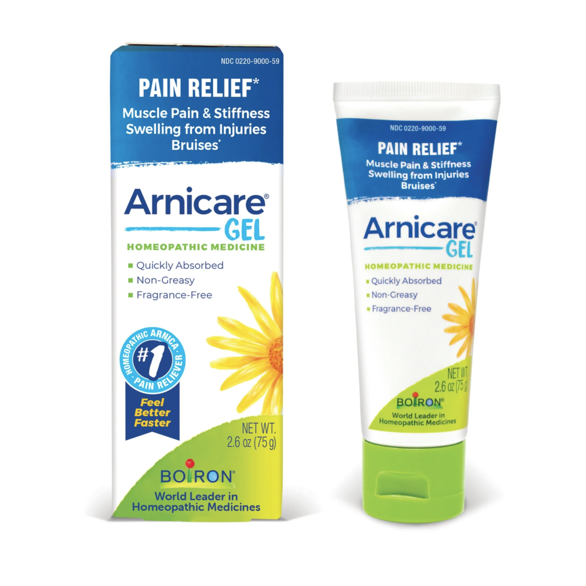 Boiron Arnicare Gel Homeopathic Medicine Pain Relief, 2.6 OZ
