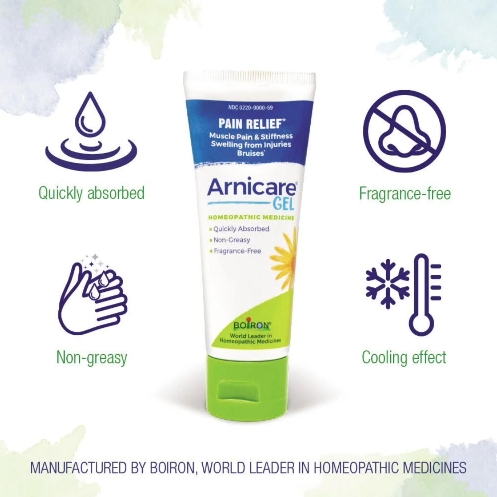 Boiron Arnicare Gel Homeopathic Medicine Pain Relief, 2.6 OZ