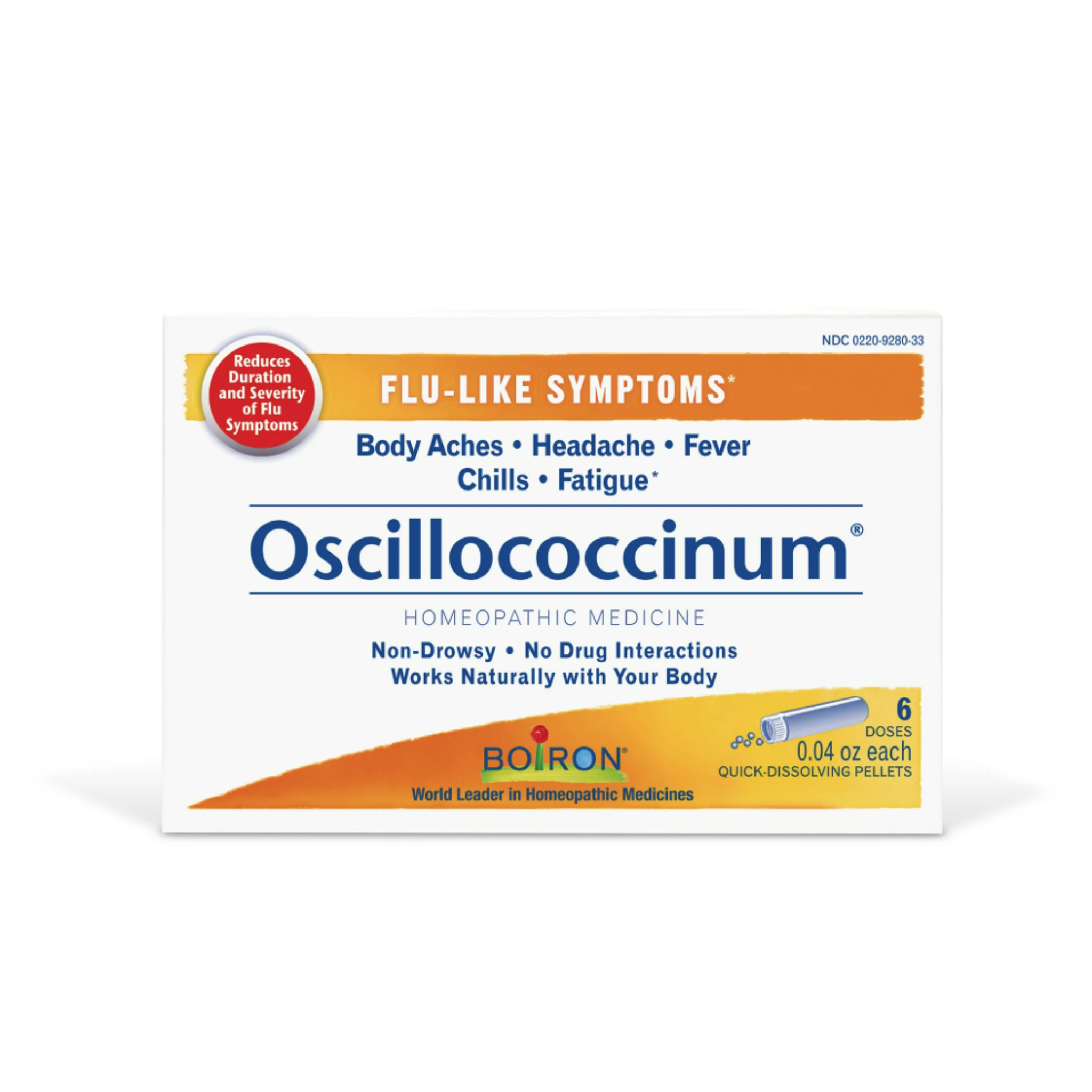 Boiron Oscillococcinum Unit Dose, Homeopathic Medicine for Flu-Like Symptoms, 6 Doses