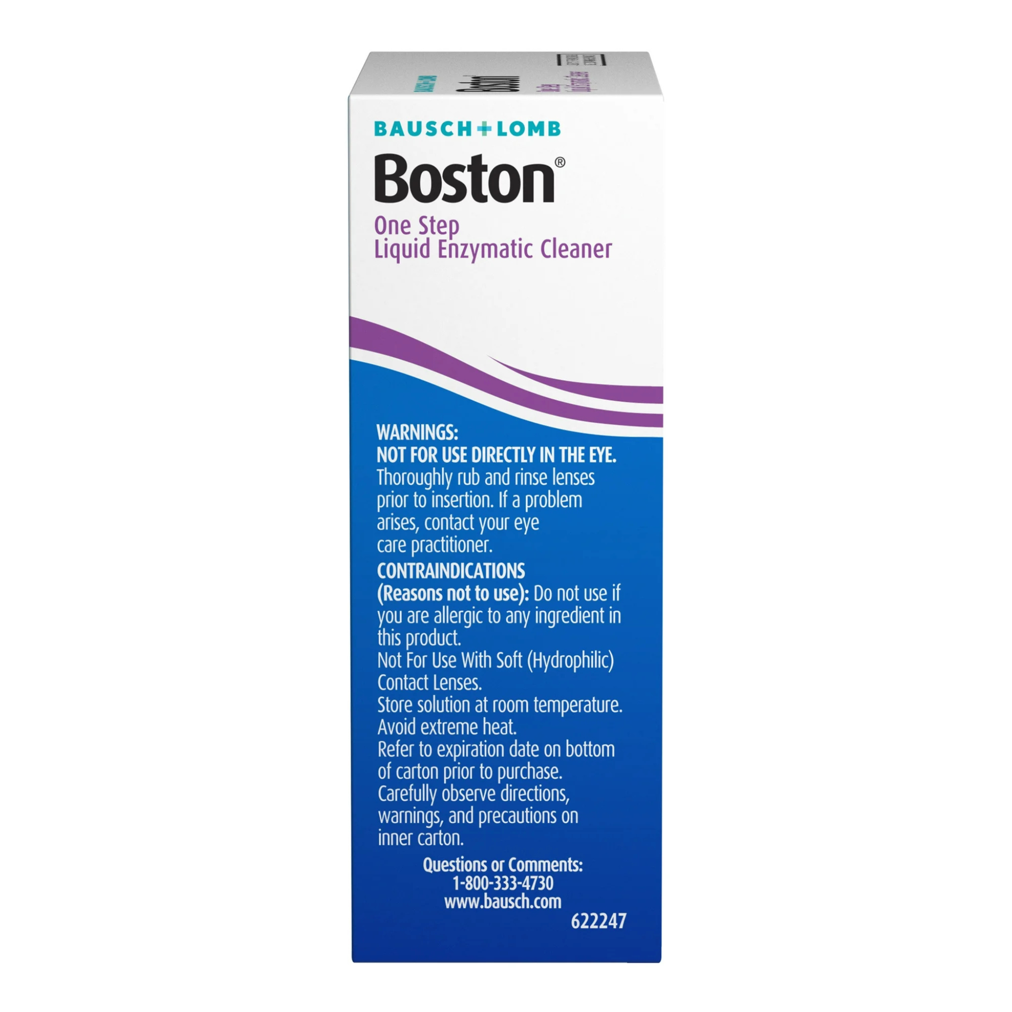 Boston One Step Liquid Enzymatic Cleaner – from Bausch + Lomb, 15 Sterile Single-Use Dispensers