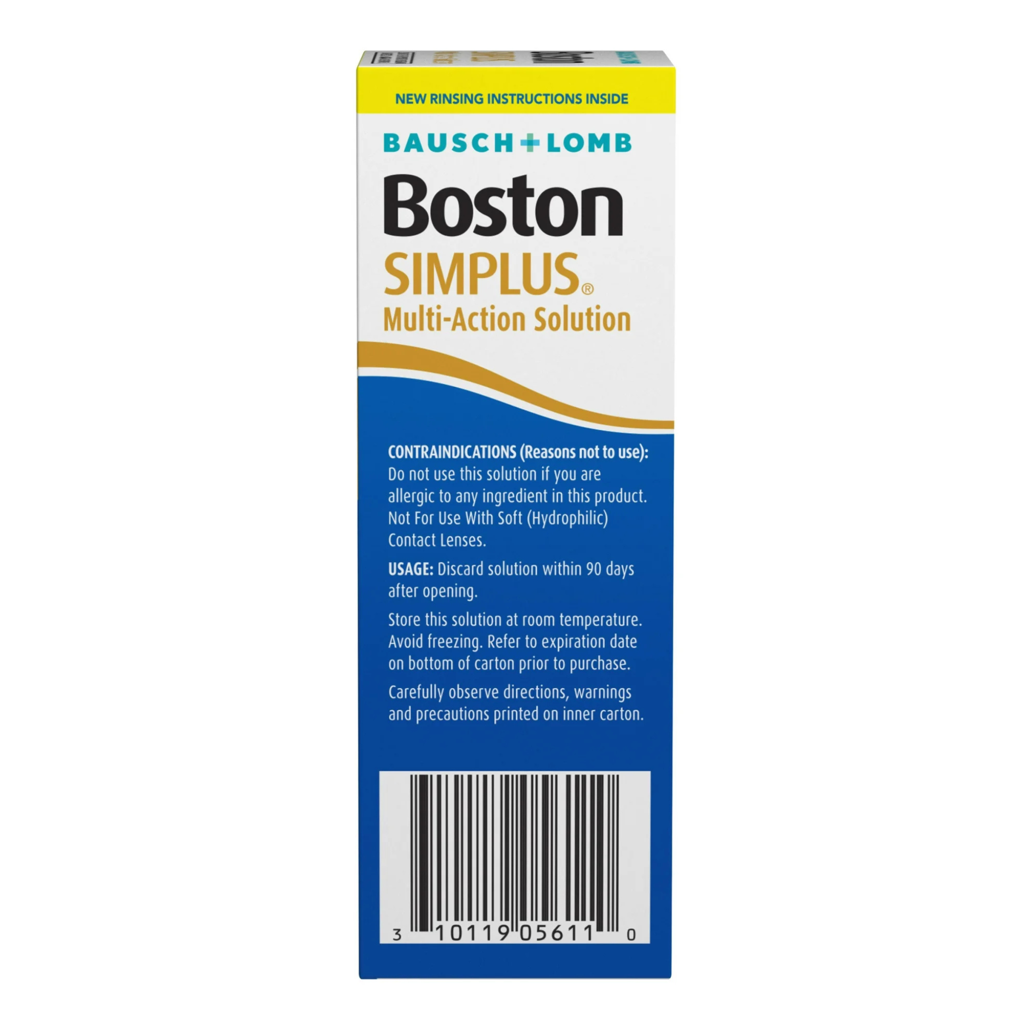 Boston SIMPLUS Multi-Action Contact Lens Solution for Rigid Gas Permeable Lenses, 3.5 fl. oz.