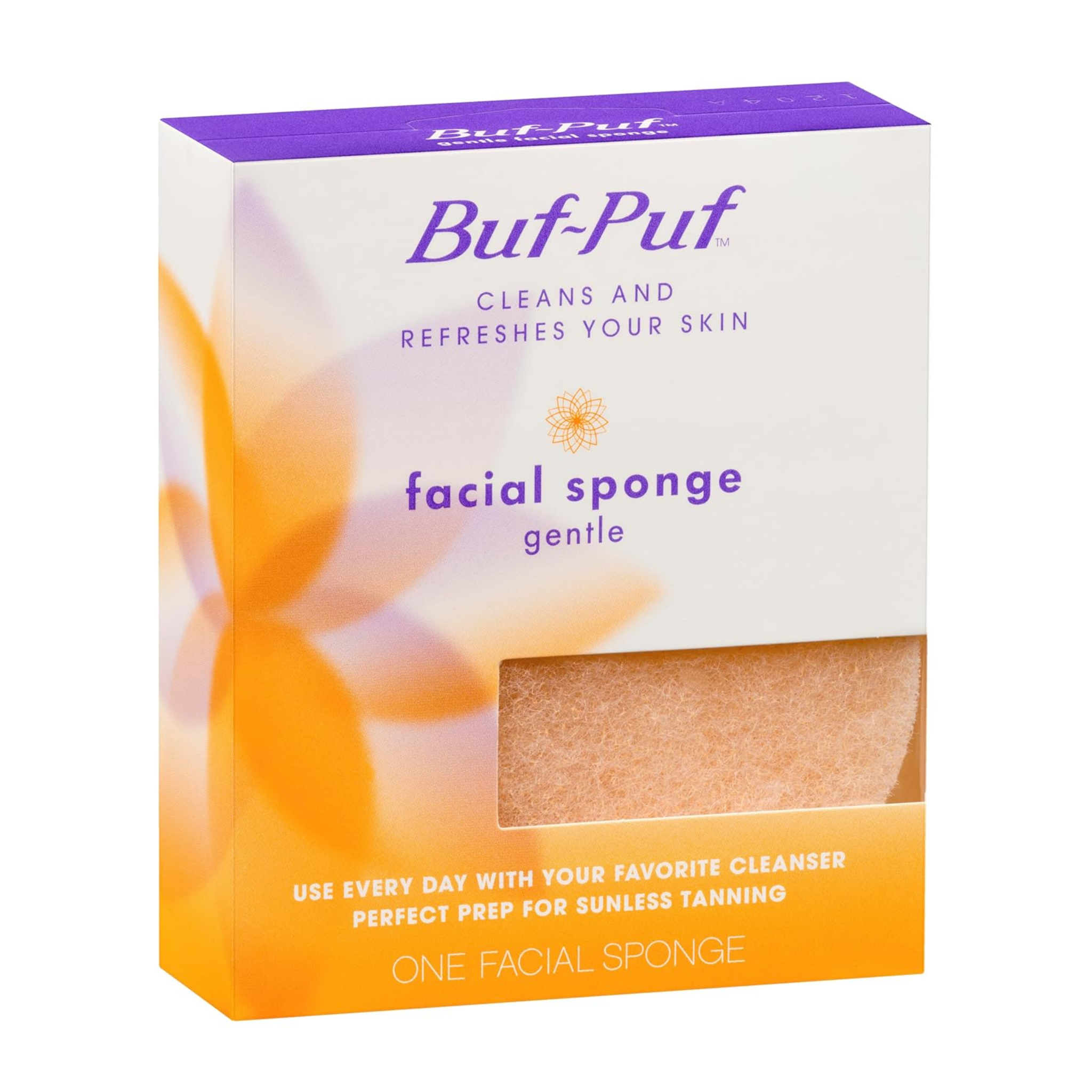 Buf-Puf, Gentle Facial Sponge, Exfoliates & Refines Skin, Double-Sided