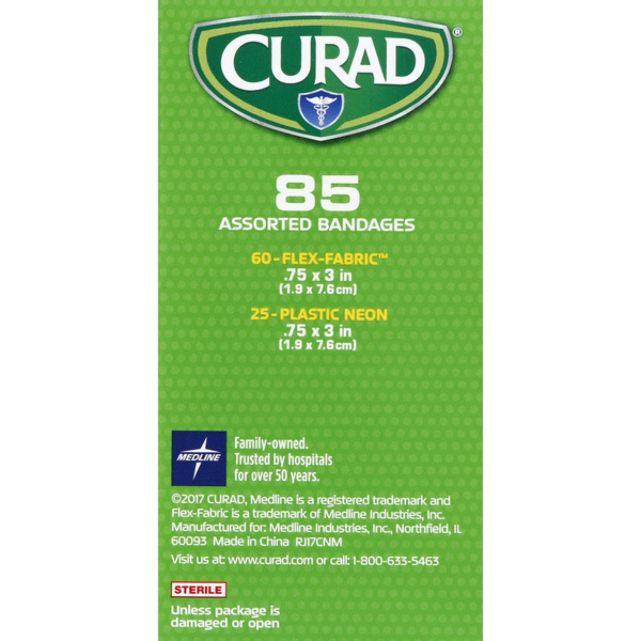 CURAD, Assorted Bandages, Variety Pack for Everyday Use, 85 Count