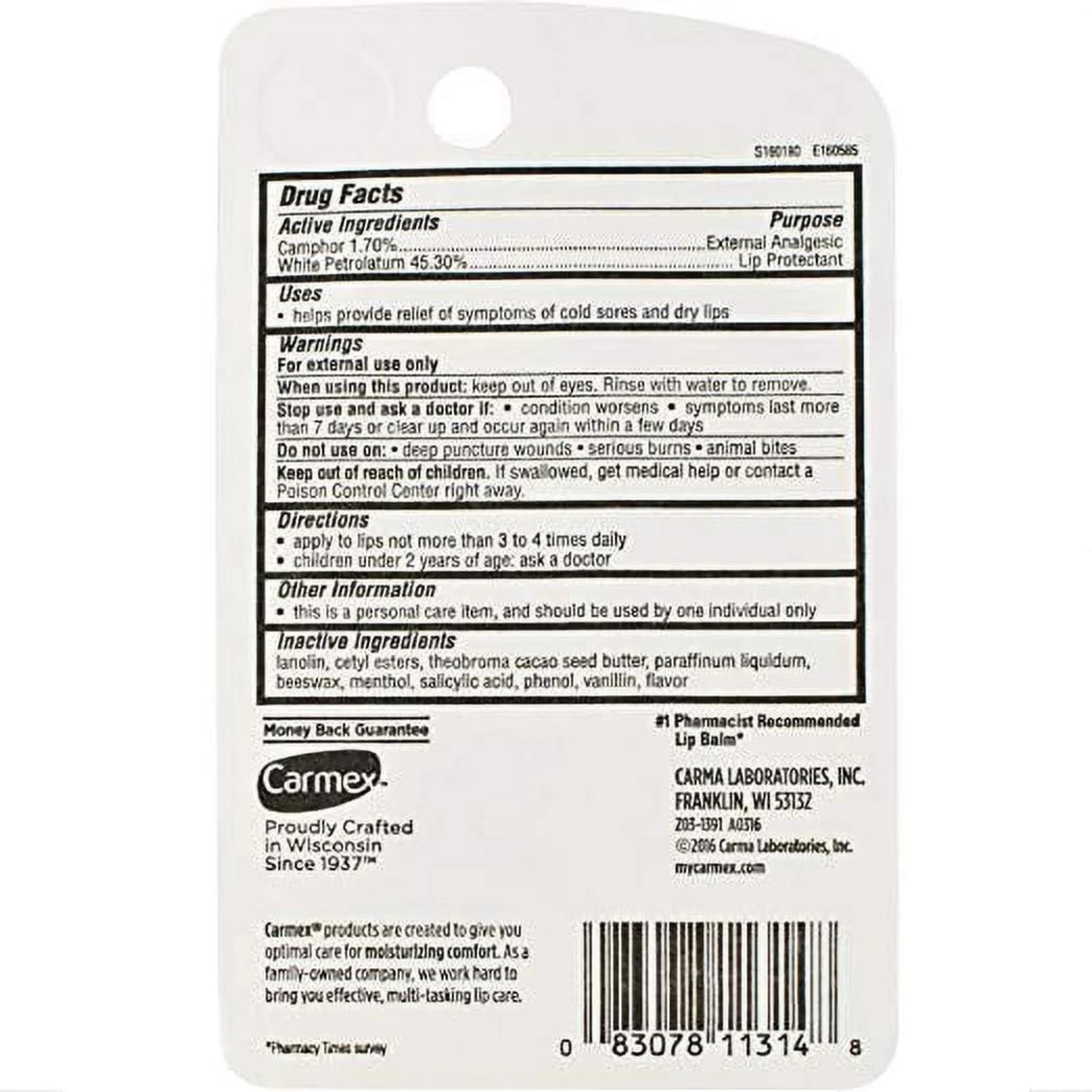 Carmex Classisc Lip Balm Medicated 0.35 oz