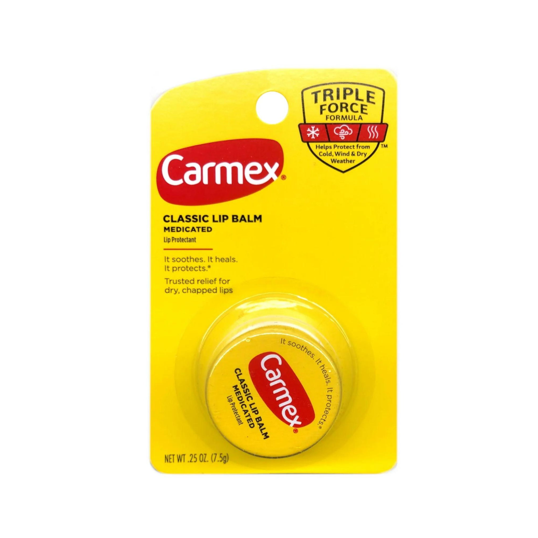 Carmex Original Lip Balm Jars For Dry Chapped Lips .25 Oz