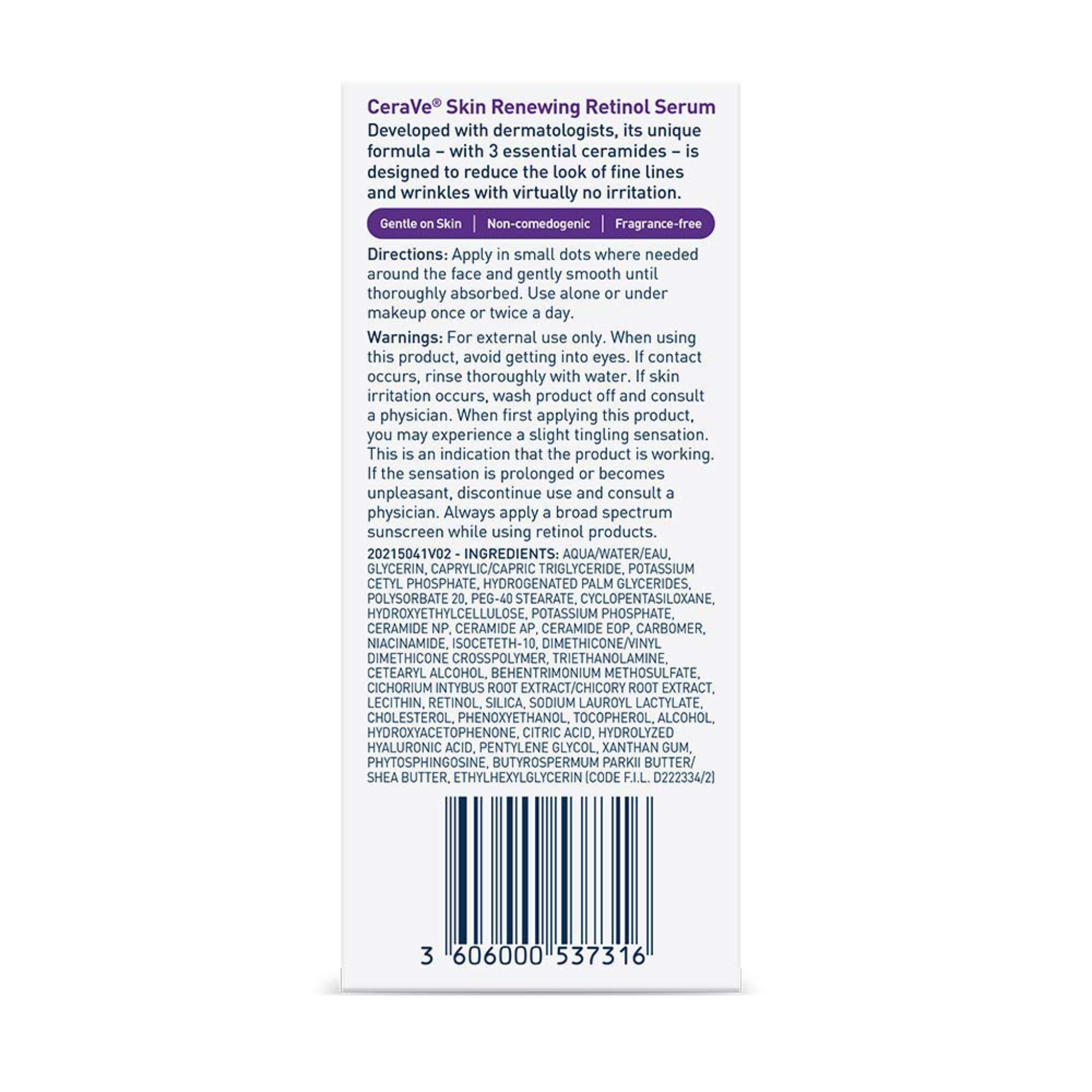 CeraVe, Anti-Aging Retinol Serum, Encapsulated Retinol with Hyaluronic Acid, Niacinamide & Ceramides for Smoother Skin, Fragrance-Free, 1 Oz - Pharmaful