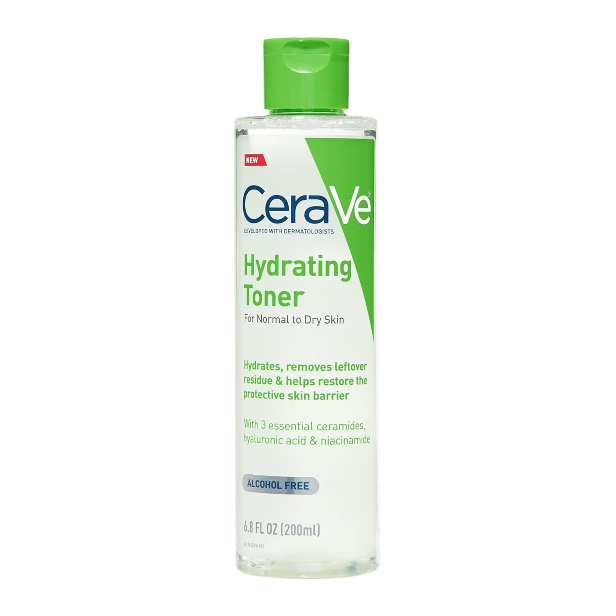 CeraVe, Hydrating Toner, Hyaluronic Acid & Niacinamide, Unscented, 6.8 fl oz