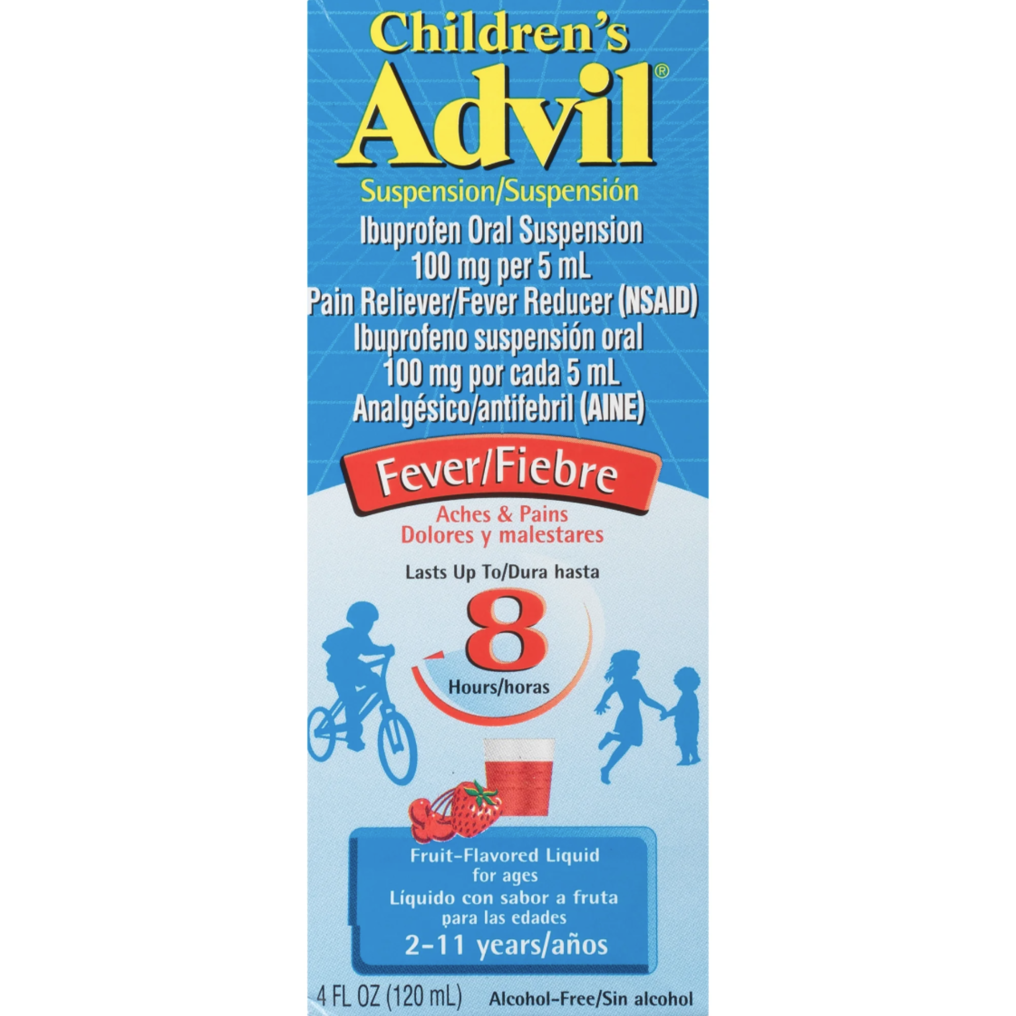 Children's Advil Pain Reliever and Fever Reducer, Children's Ibuprofen, Fruit - 4 fl oz
