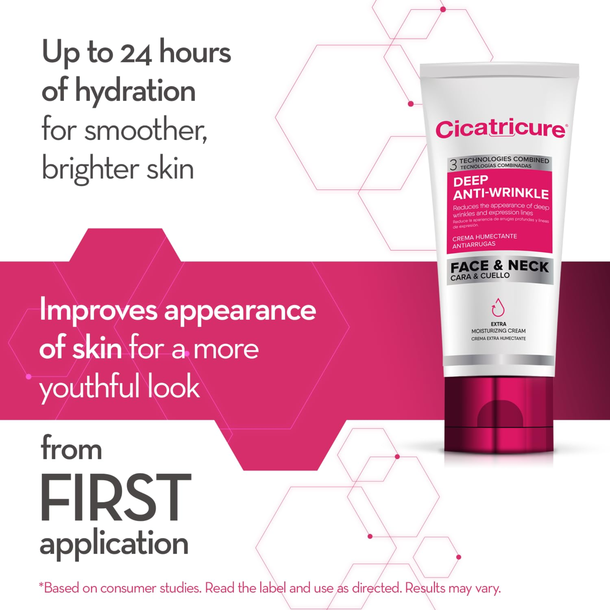 Cicatricure, Anti Wrinkle Face & Neck Cream, 3-in-1 Facial Moisturizer with Retinol, Vitamin E & Q Acetyl 10, Hydrating Anti-Aging Skin Care, 2.1 Ounces - Pharmaful