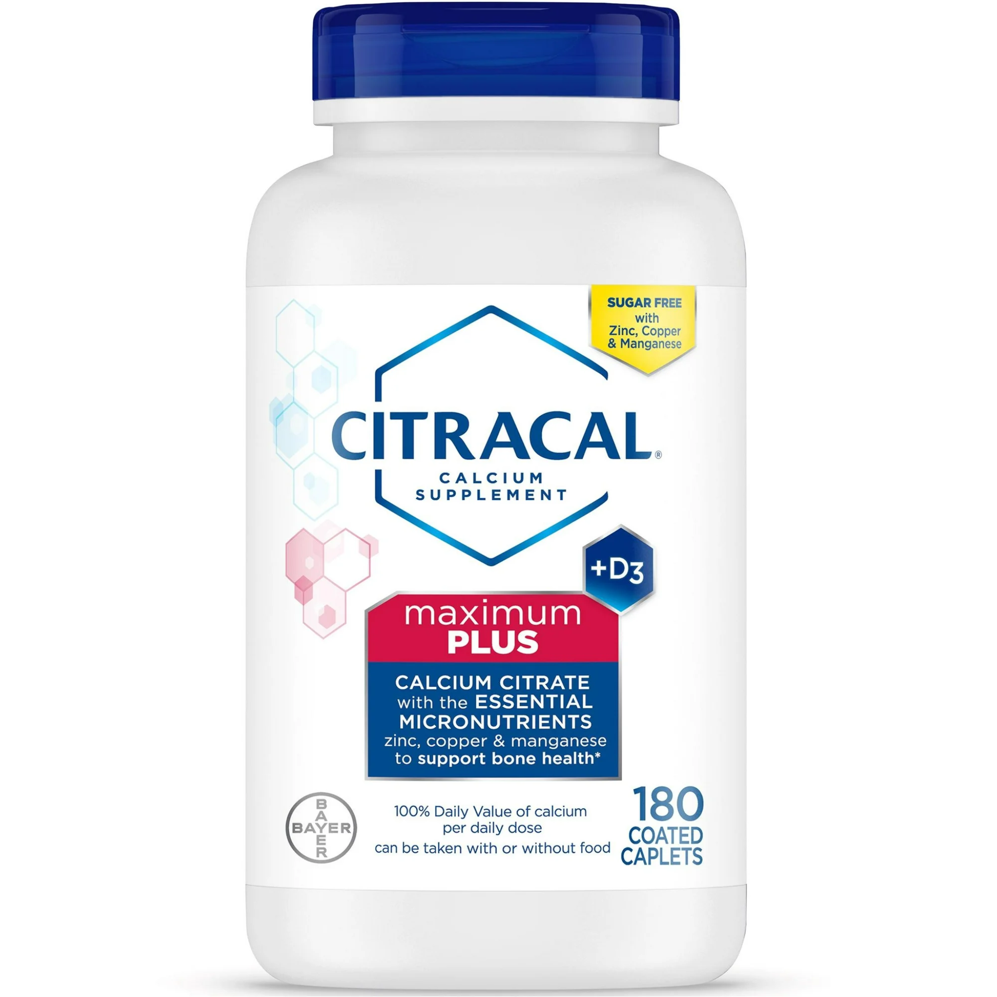 Citracal, Maximum Plus Calcium Citrate Supplement with Vitamin D3, Supports Bone Health, 180 Coated Caplets