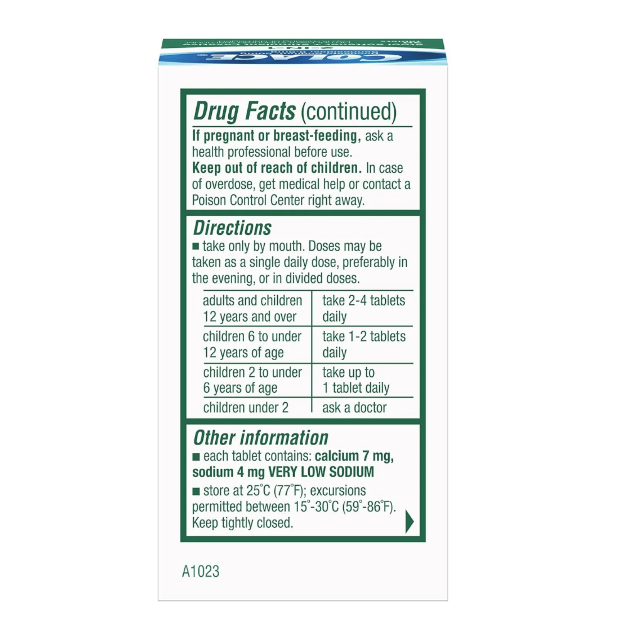 Colace 2-in-1 Stool Softener with Stimulant Laxative Tablets, 100mg, 60 Count - Pharmaful