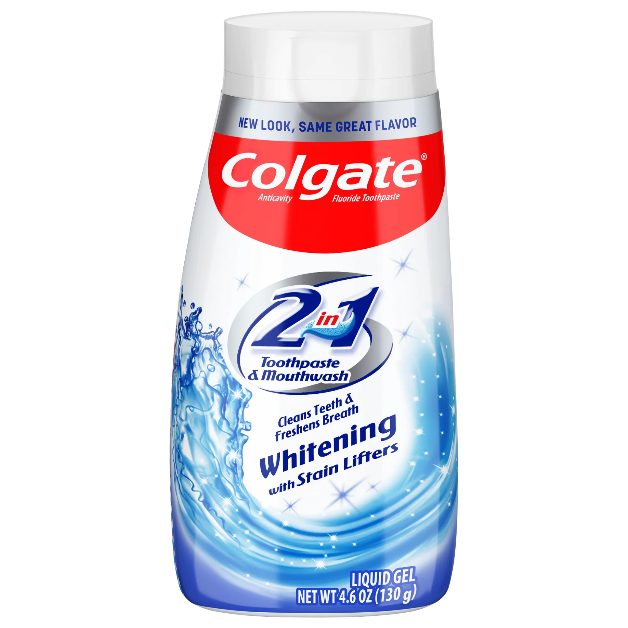 Colgate, 2 in 1 Toothpaste and Whitening Mouthwash, Mint Flavor for Freshness and Stain Removal, 4.6 oz Squeeze Bottle