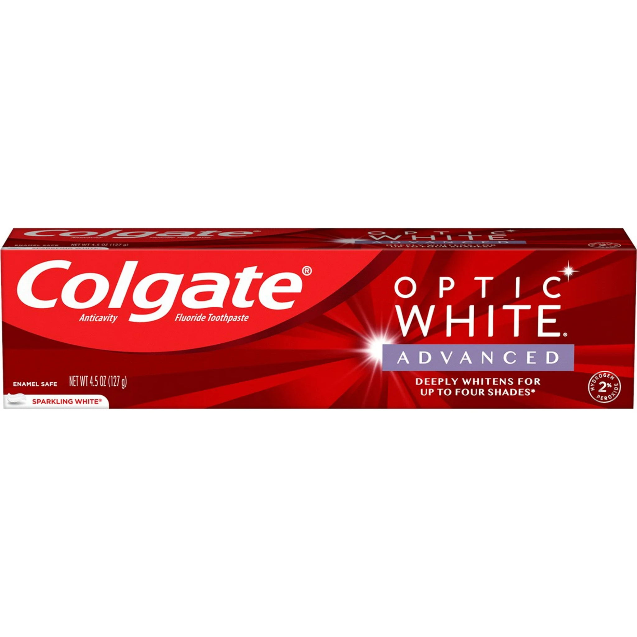 Colgate, Advanced Whitening Toothpaste, Sparkling White Formula for Stain Removal and Fresh Breath, 4.5 oz