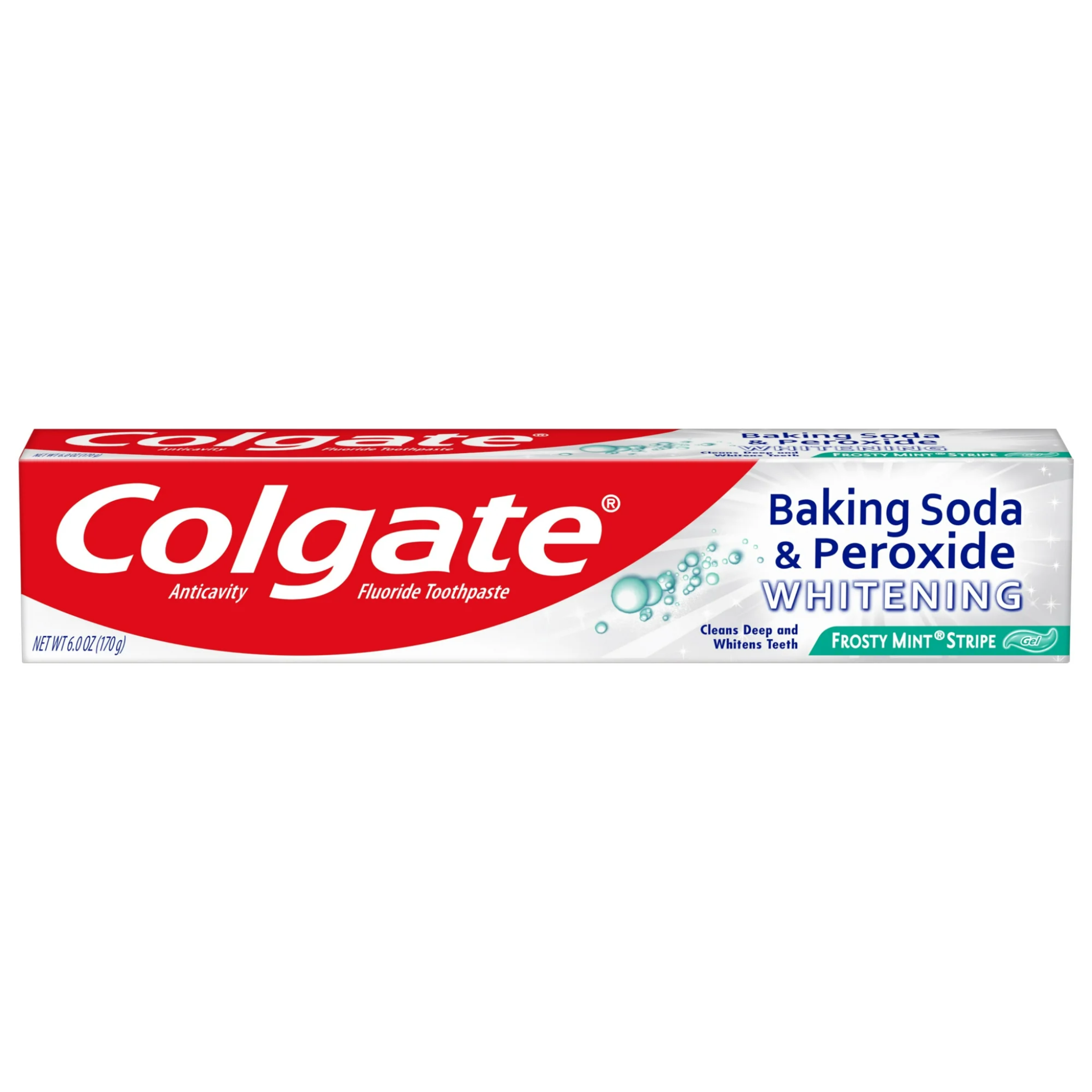 Colgate, Baking Soda and Peroxide Whitening Toothpaste Gel, Frosty Mint Flavor for Brightening and Fresh Breath, 6 oz Tube