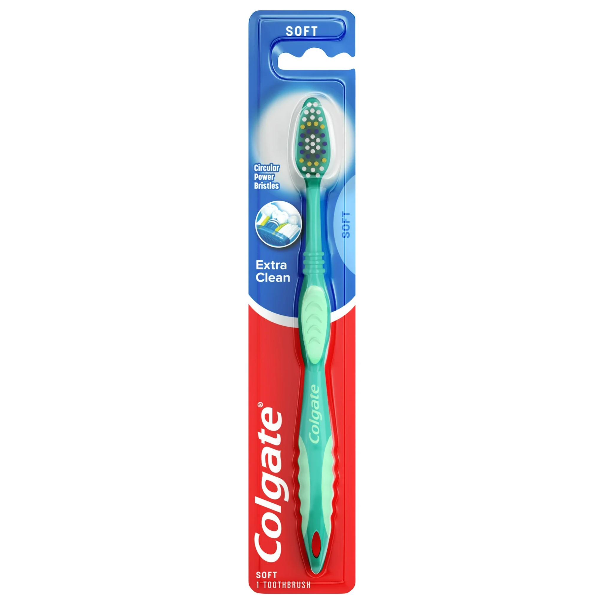 Colgate, Extra Clean Full Head Toothbrush, Soft Bristles for Gentle Cleaning, 1 Count