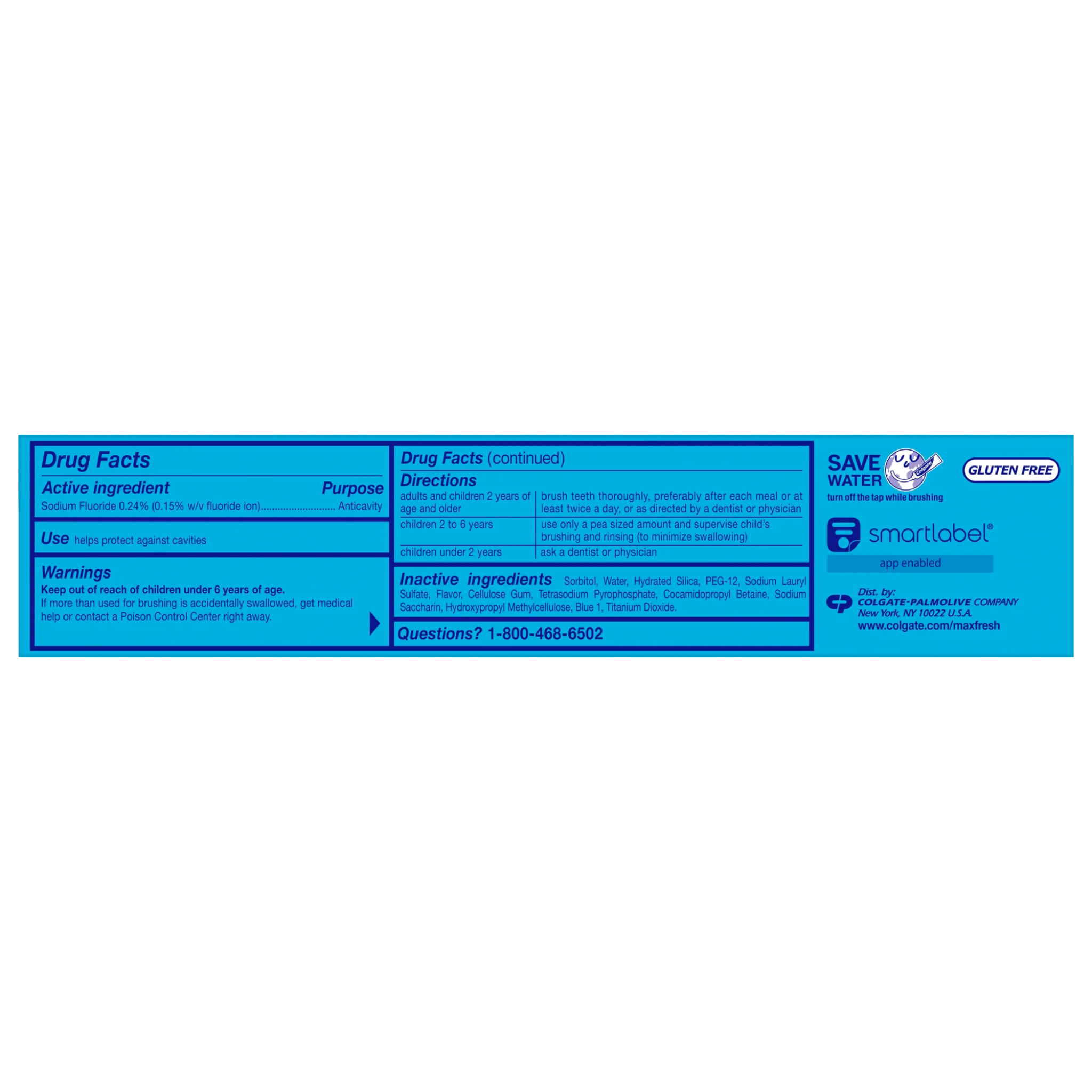 Colgate, Max Fresh Whitening Toothpaste with Mini Breath Strips, Cool Mint Flavor for Fresh Breath and Whitening, 6.3 oz Tube