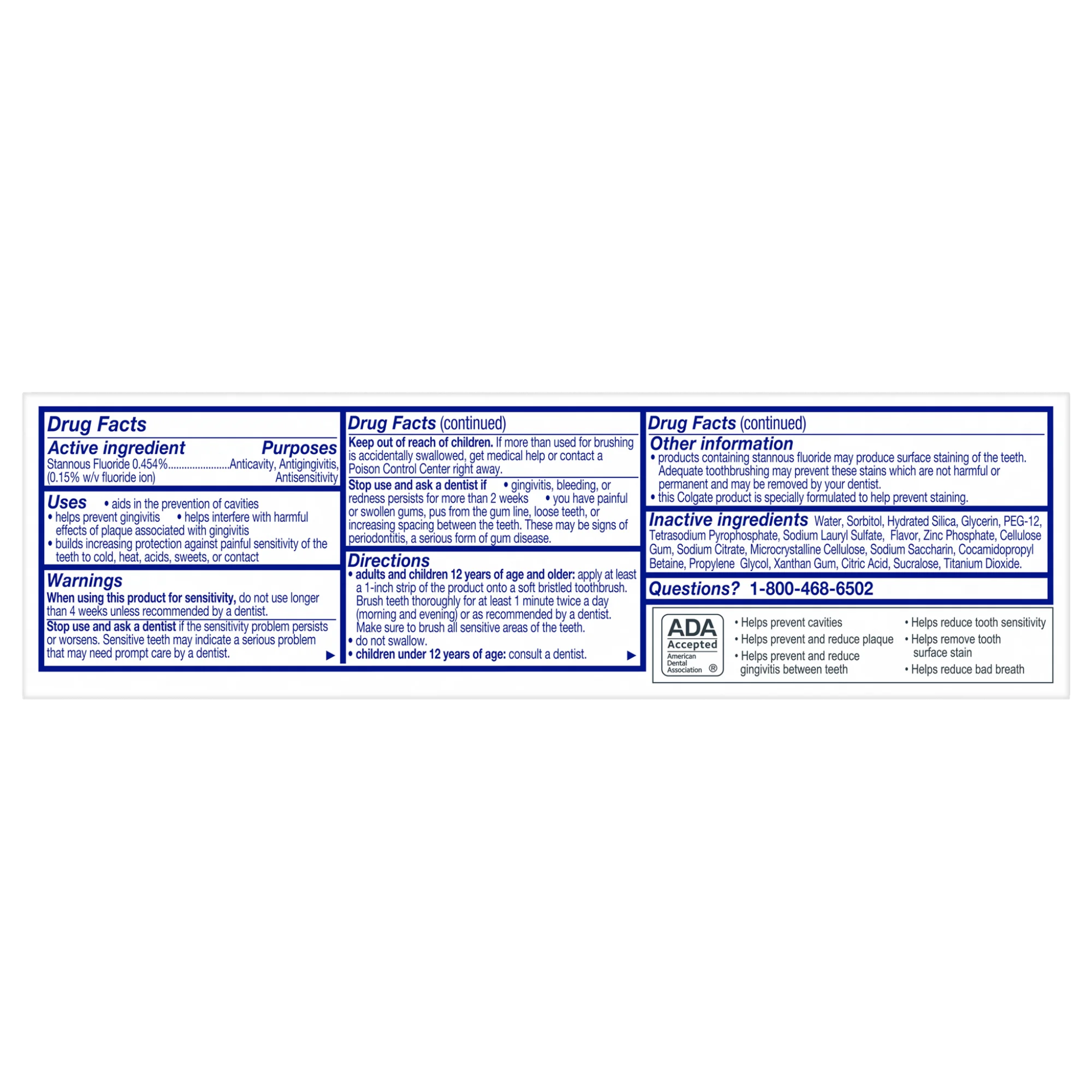 Colgate, Total Paste Formula Toothpaste, Clean Mint Flavor for Comprehensive Oral Care, 3.3 oz